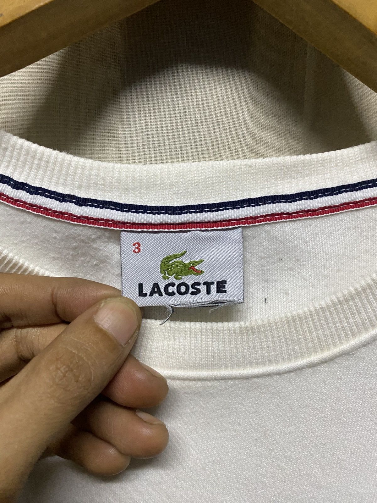 Lacoste Lacoste Spellout White Sweatshirt Size US M / EU 48-50 / 2 - 6 Thumbnail