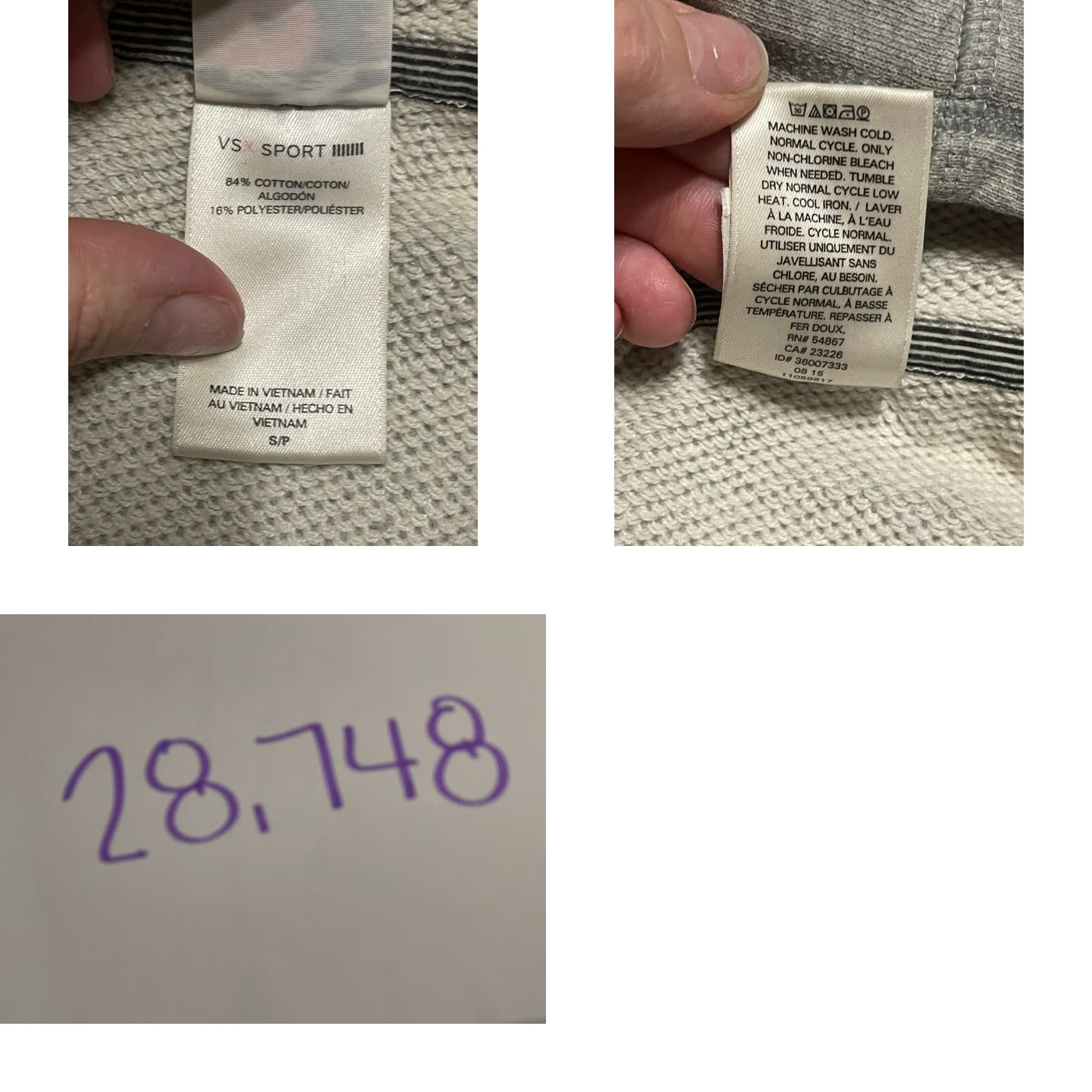 Victoria's Secret Victoria's Secret Hoodie, Women's Size Small, Gray, Open Back, Pullover Size S / US 4 / IT 40 - 8 Thumbnail