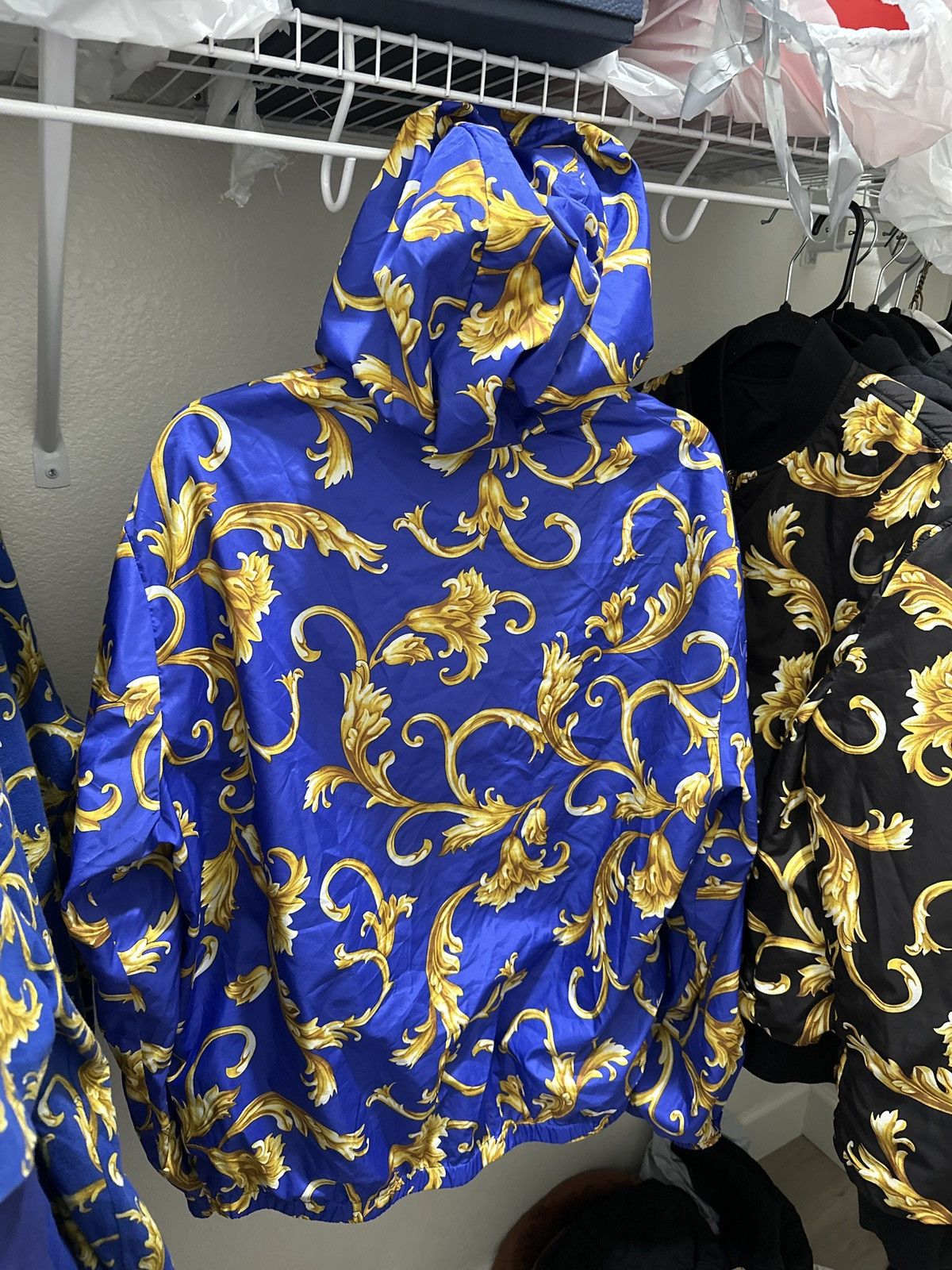 Versace Versace Blue Baroque Windbreaker Size US M / EU 48-50 / 2 - 2 Thumbnail
