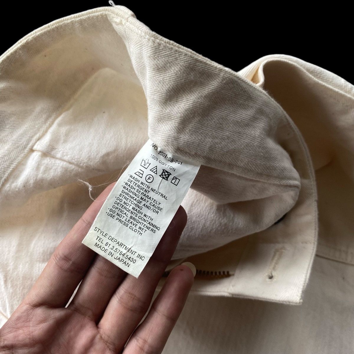 STILL BY HAND still by hand heringbone fatigue pants Size US 35 - 9 Thumbnail