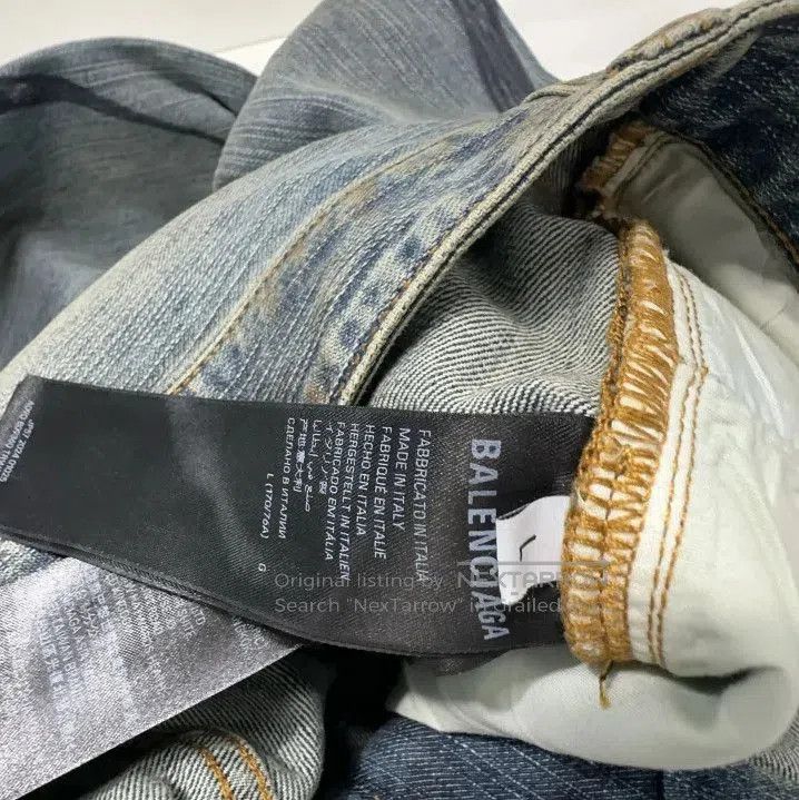 Balenciaga Balenciaga FW24 Logo Long Denim Pants. Size US 33 - 2 Thumbnail