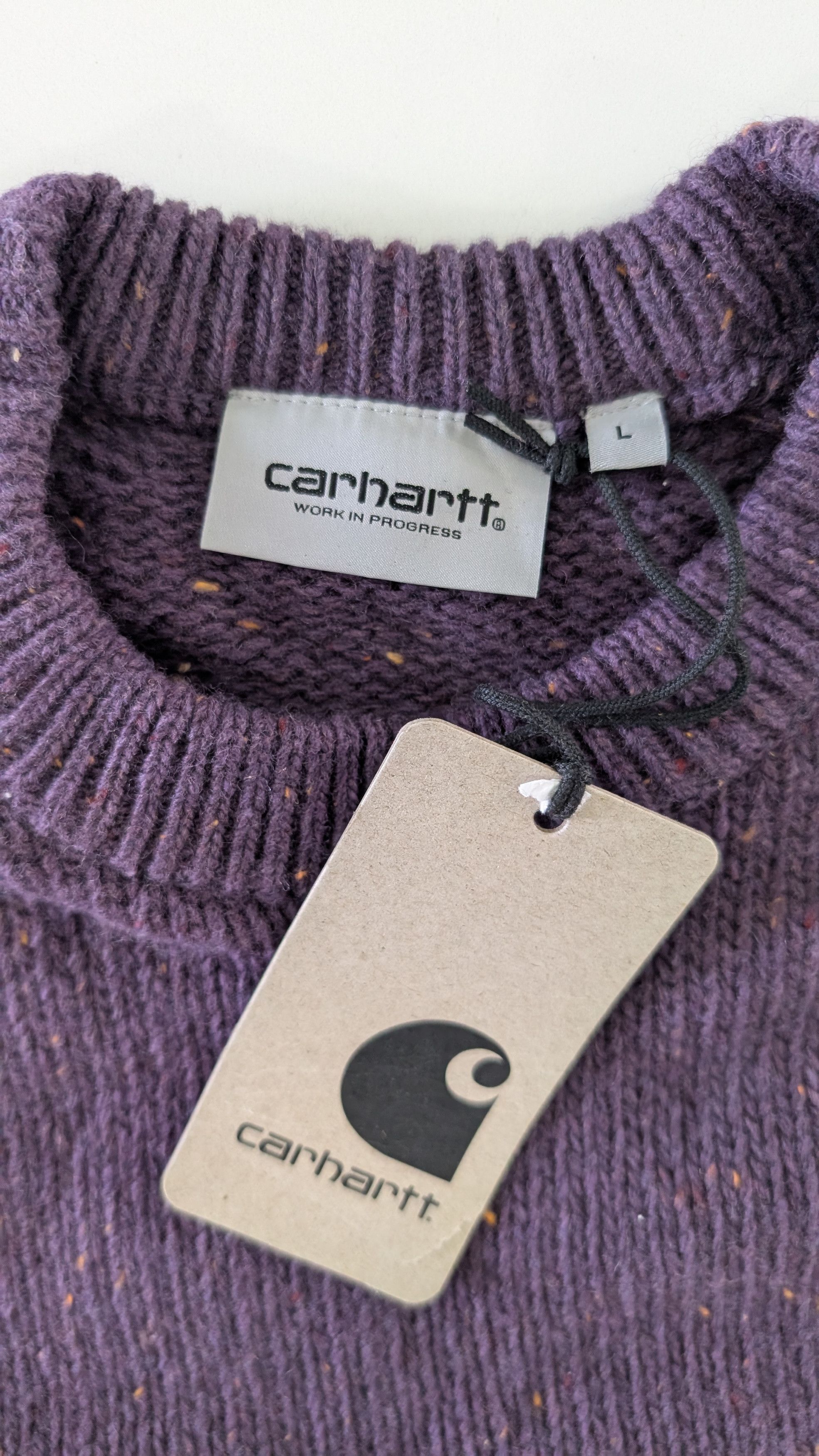 Carhartt Wip Carhartt WIP Anglistic Speckled Wool Knit Purple Size L Size US L / EU 52-54 / 3 - 5 Thumbnail