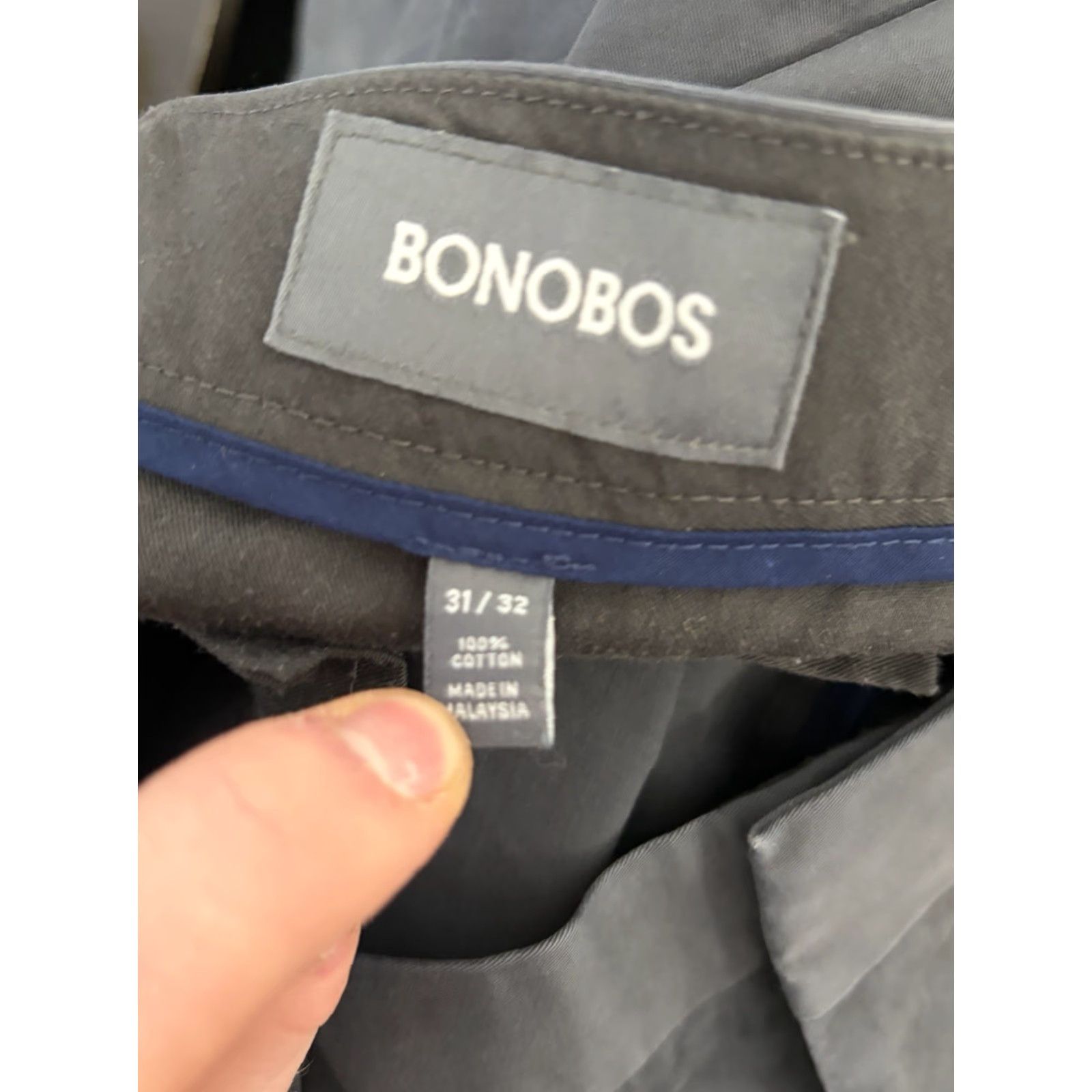 Bonobos Bonobos Weekday Warrior Friday Straight Leg Gray Pants 31x32 Slim Casual Mens Pants Size US 31 - 5 Thumbnail