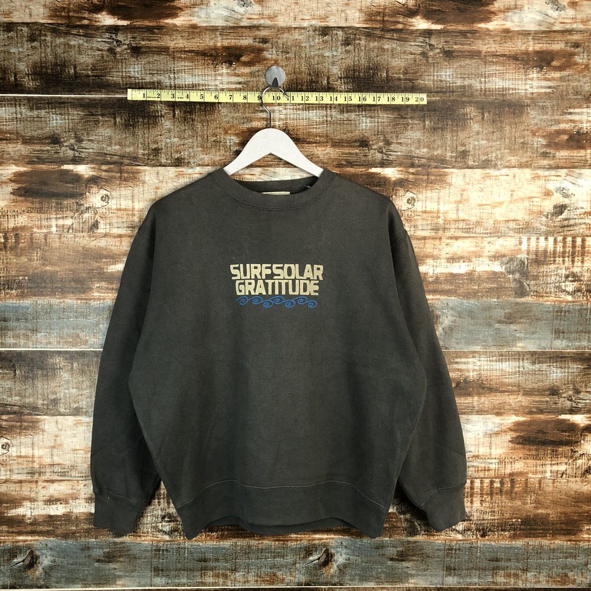 Vintage Dlevo surf vintage faded Grey Sweatshirt #A1524 Size US M / EU 48-50 / 2 - 1 Thumbnail