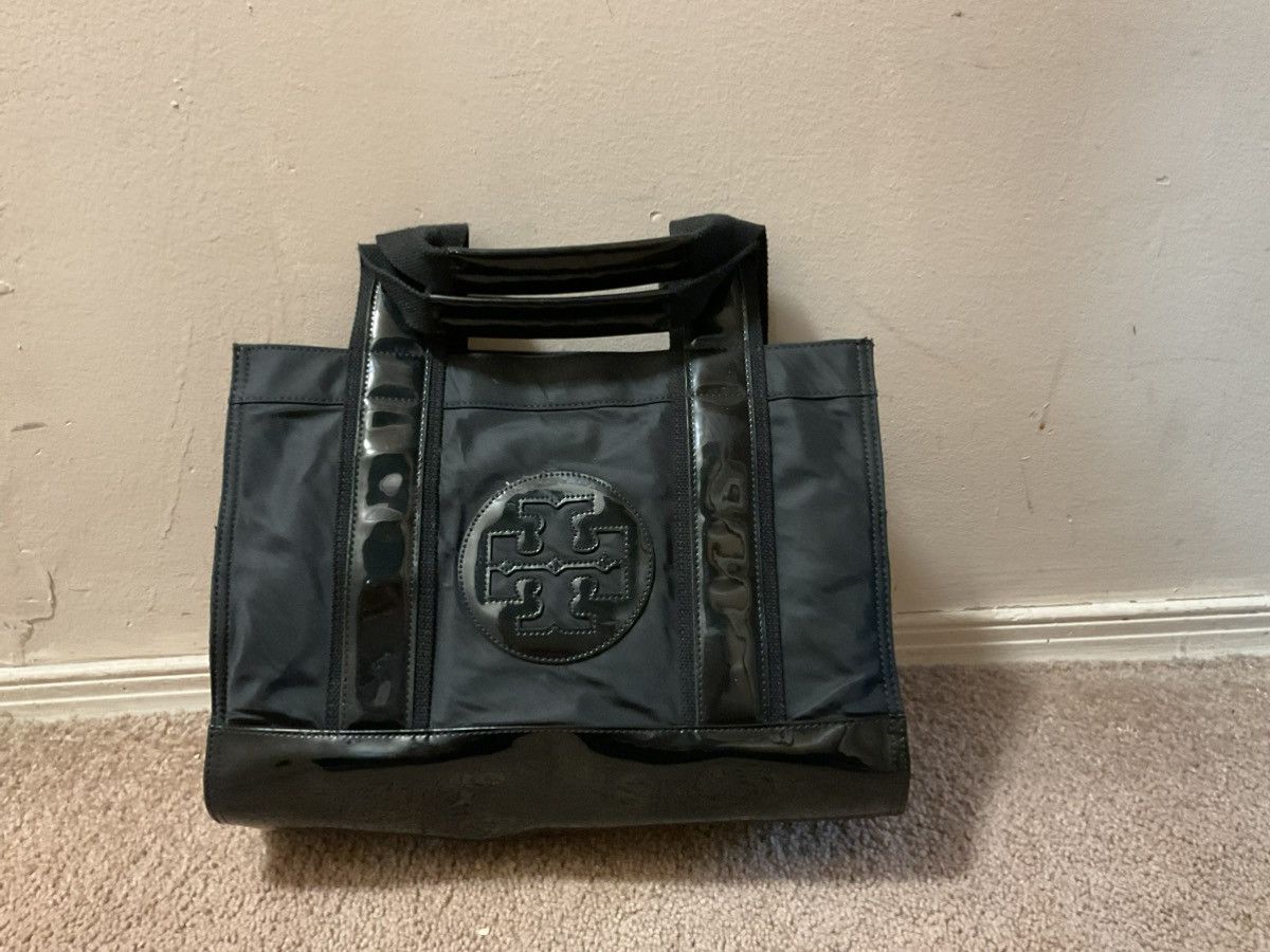 Tory Burch Tory Burch Black Nylon/Patent Small Ella Tote Size ONE SIZE - 2 Thumbnail