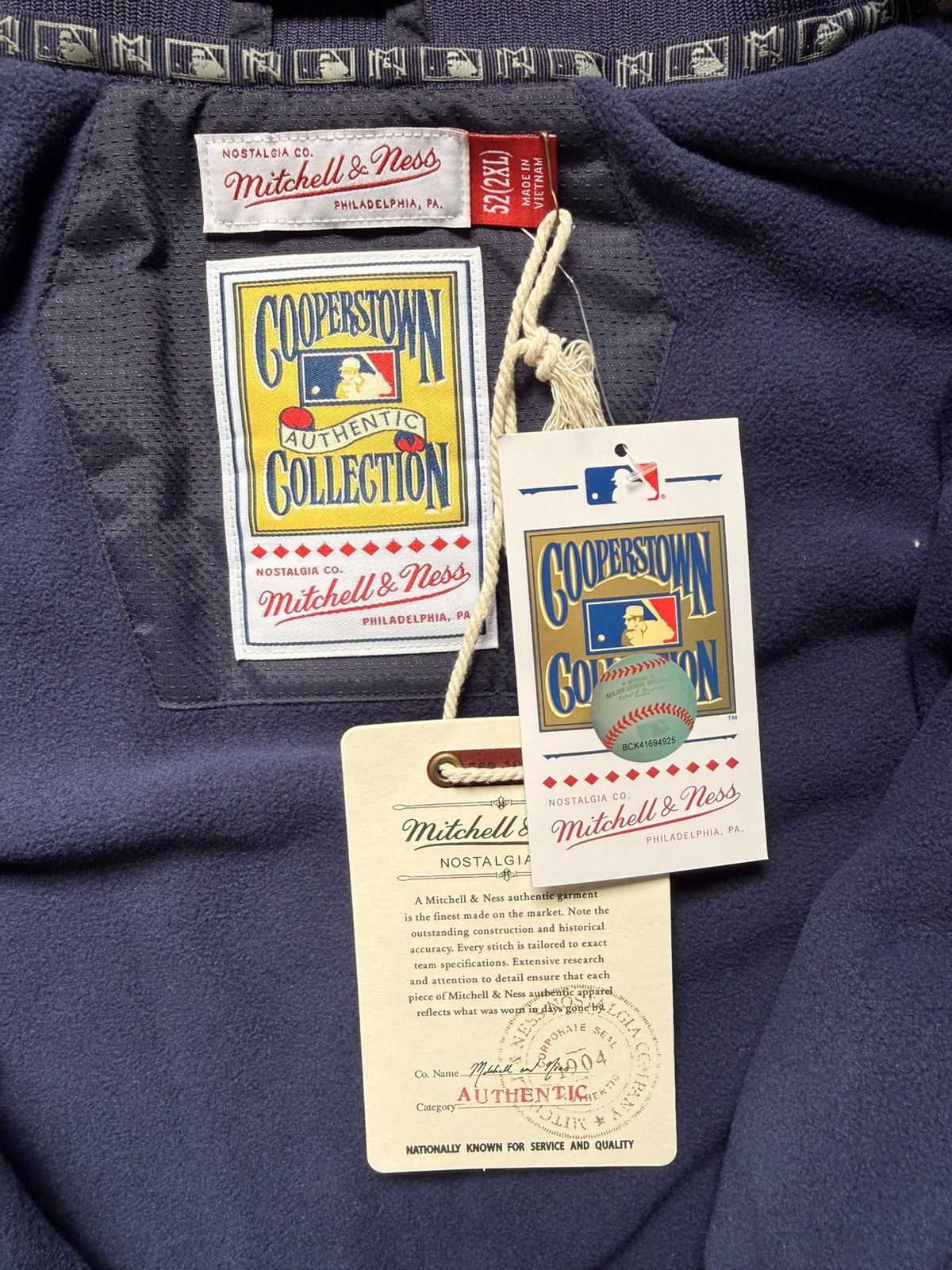 Mitchell & Ness Atlanta Braves Navy 2005 Cooperstown Authentic Size US XXL / EU 58 / 5 - 6 Thumbnail