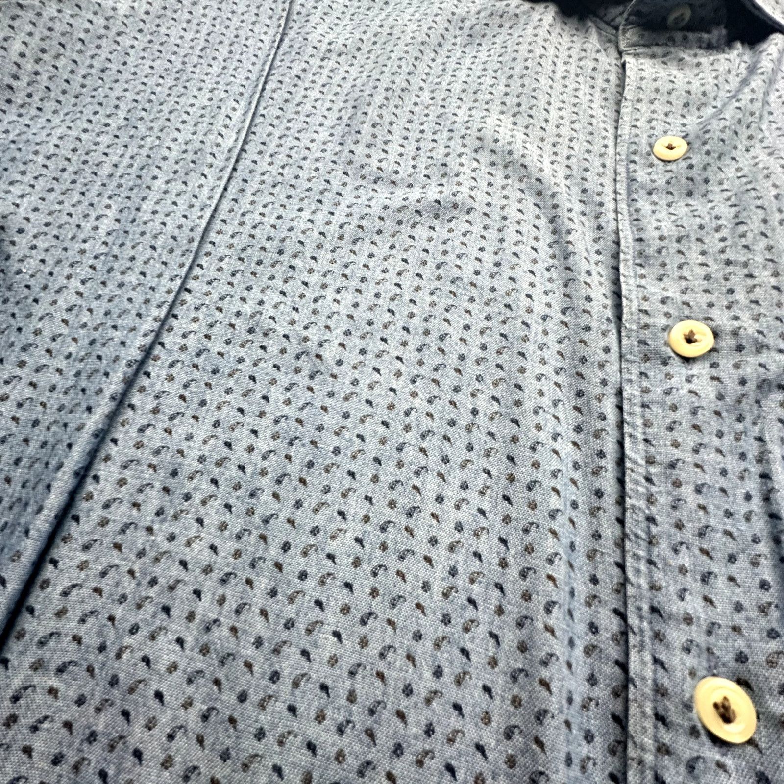 Peter Millar Peter Millar Blue Button Up Dress Shirt Mens XL Mini Paisley Size US XL / EU 56 / 4 - 7 Thumbnail