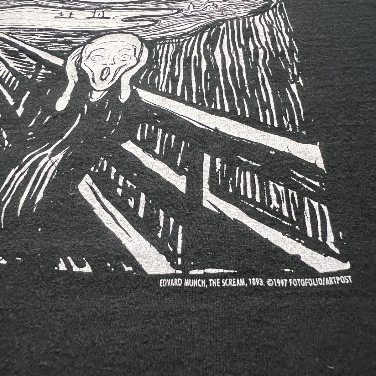Vintage Vintage 90s THE SCREAM By EDVARD MUNCH Art Tee XL Graphic Size US XL / EU 56 / 4 - 4 Thumbnail