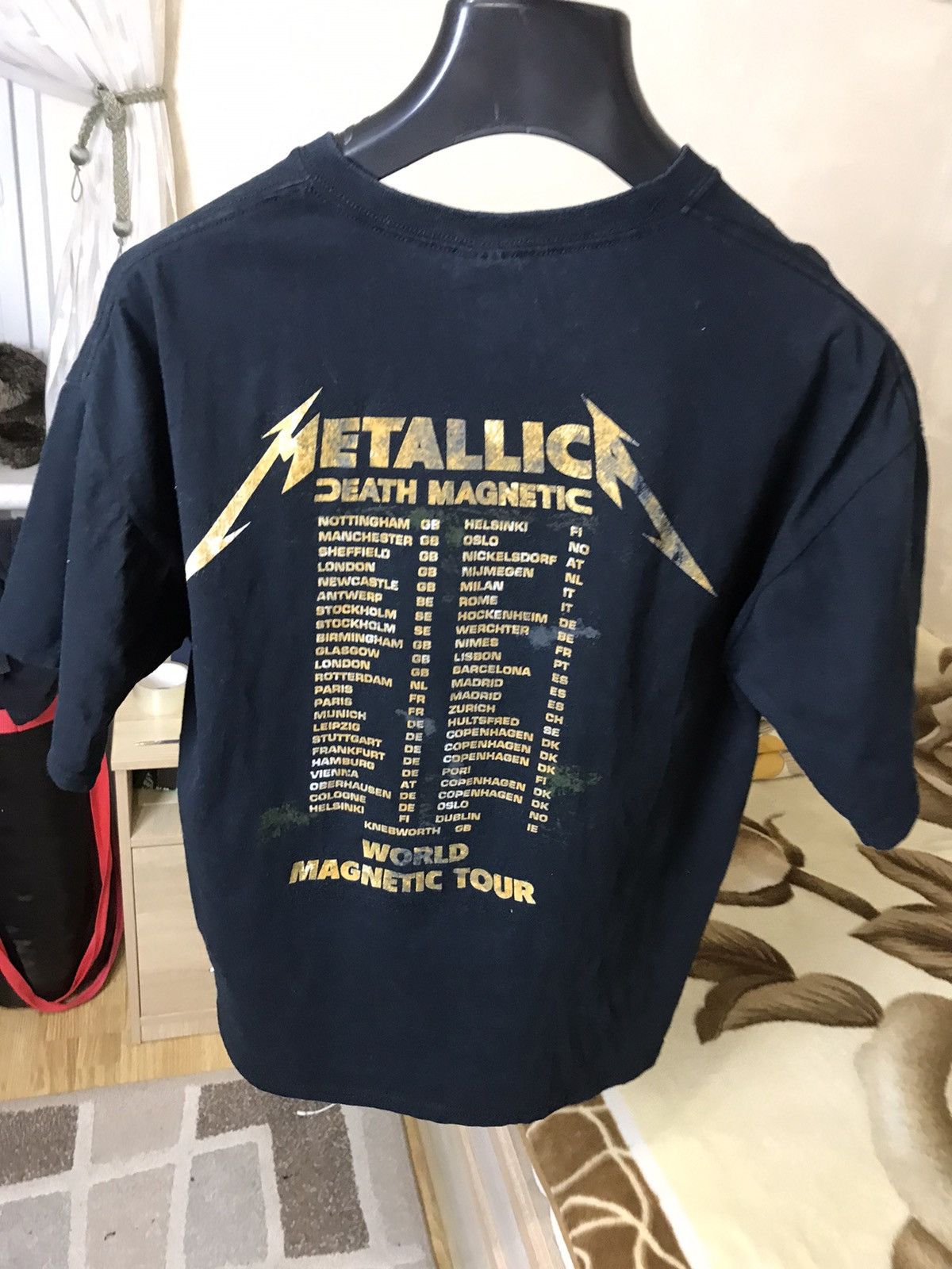 Band Tees × Metallica × Vintage 🔥 Metallica Death Magnetic Tour 2009 T Shirt Rock Vintage Size US XL / EU 56 / 4 - 9 Thumbnail