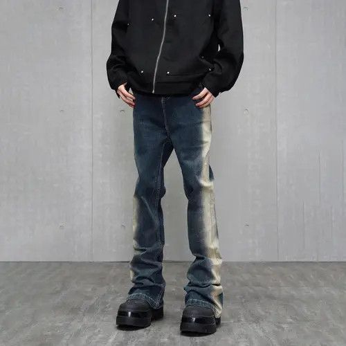 Designer × Japanese Brand Slim Flared Streetwear Vintage Design Jeans Size US 34 / EU 50 - 1 Thumbnail