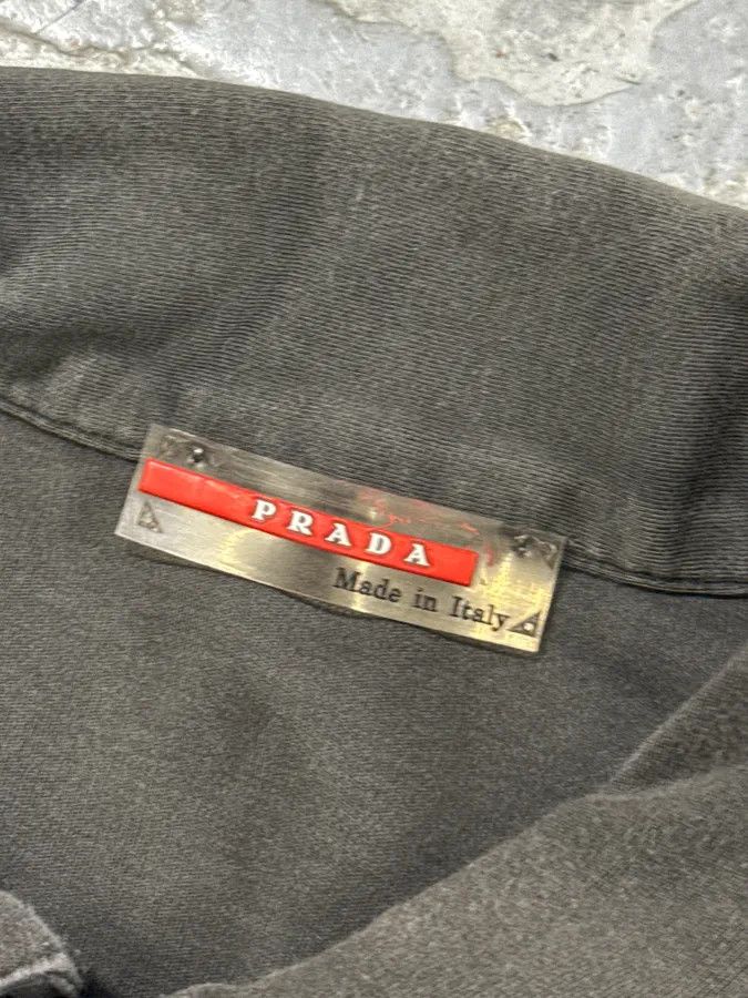 Prada 2000s Prada Linea Rossa Grey Classic Longsleeve Polo Size US S / EU 44-46 / 1 - 10 Thumbnail