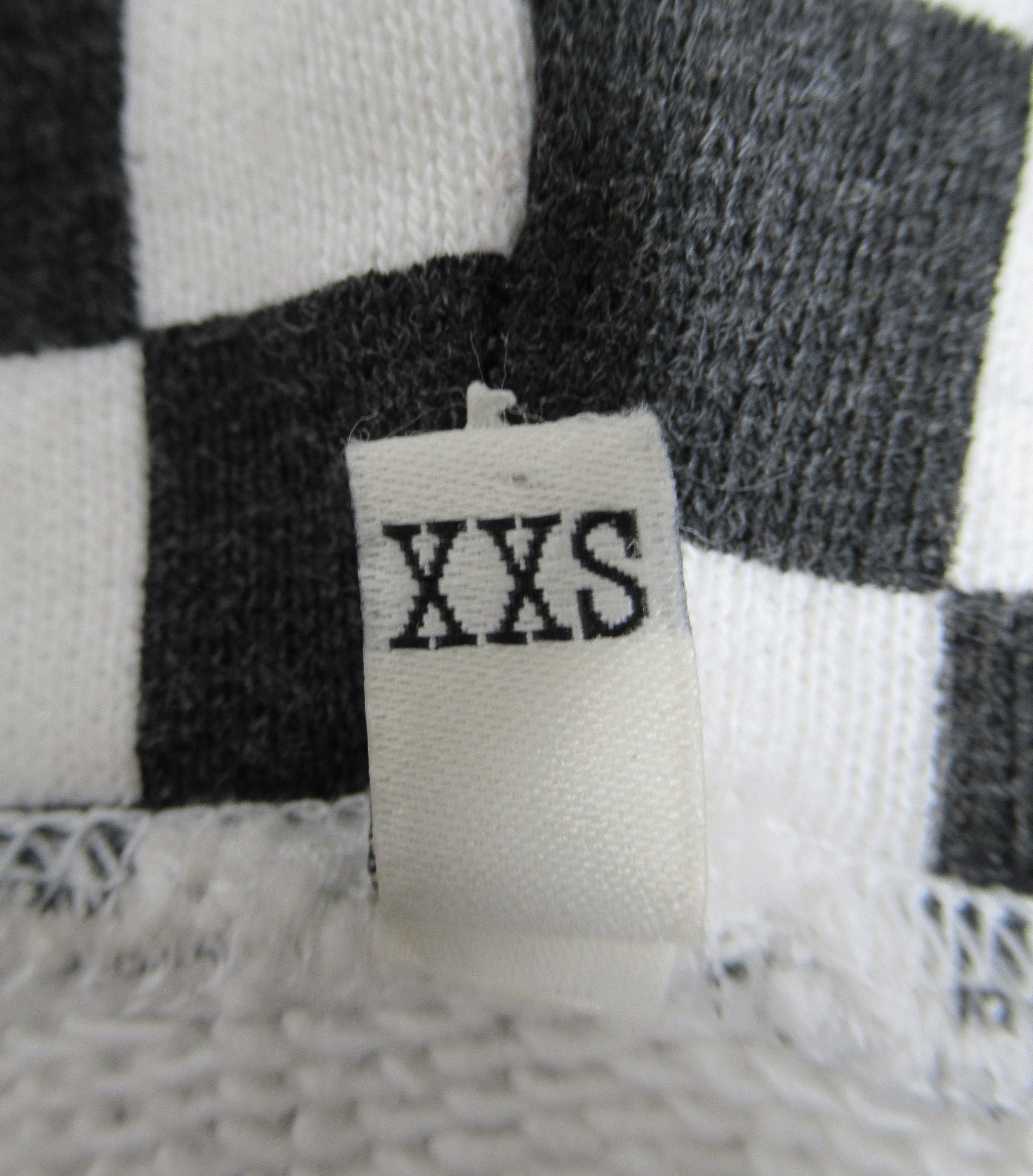 R13 R13 Women's Oversized Hoodie Sweatshirts Checker Black White Size XXS / US 00 / IT 34 - 8 Thumbnail