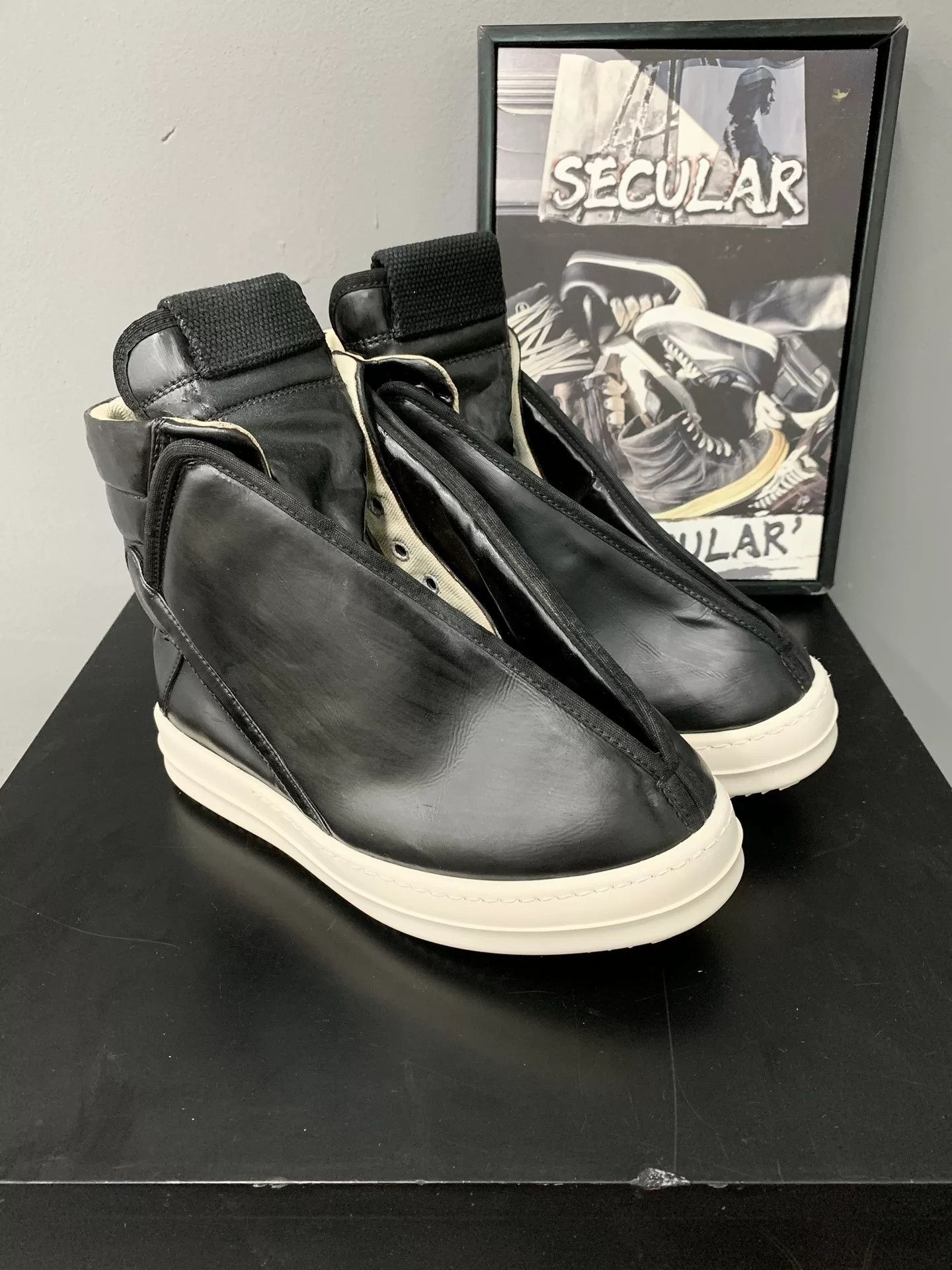 Rick Owens rick owens leather high-top sneakers size 36 Size US 6.5 / EU 39-40 - 1 Thumbnail
