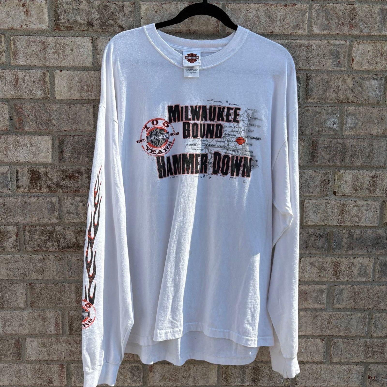 Harley Davidson Vintage Harley Davidson, long sleeve T-shirt Size US XL / EU 56 / 4 - 1 Thumbnail