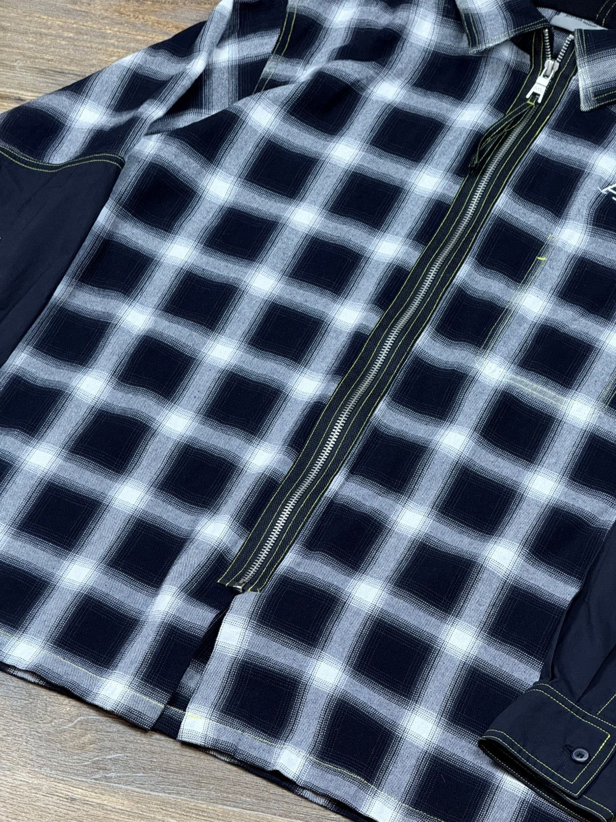 Japanese Brand × Vintage Attempt Checked Zip Hooded Shirt Jacket Size US M / EU 48-50 / 2 - 6 Thumbnail