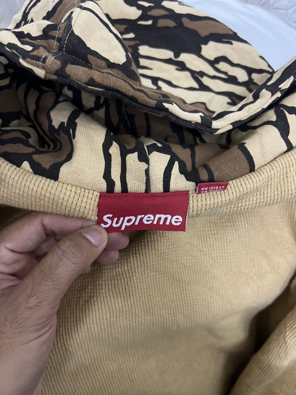 Supreme Vintage Supreme tree bark thermal zip-up Size US L / EU 52-54 / 3 - 9 Thumbnail