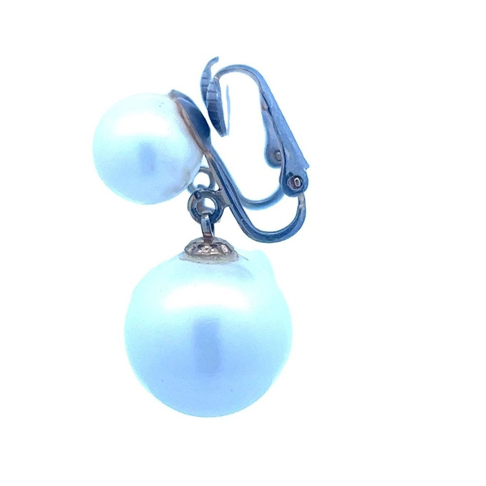 & Other Stories Vintage - Signed - Marvella - Faux Pearl Clip Earrings Size ONE SIZE - 3 Thumbnail