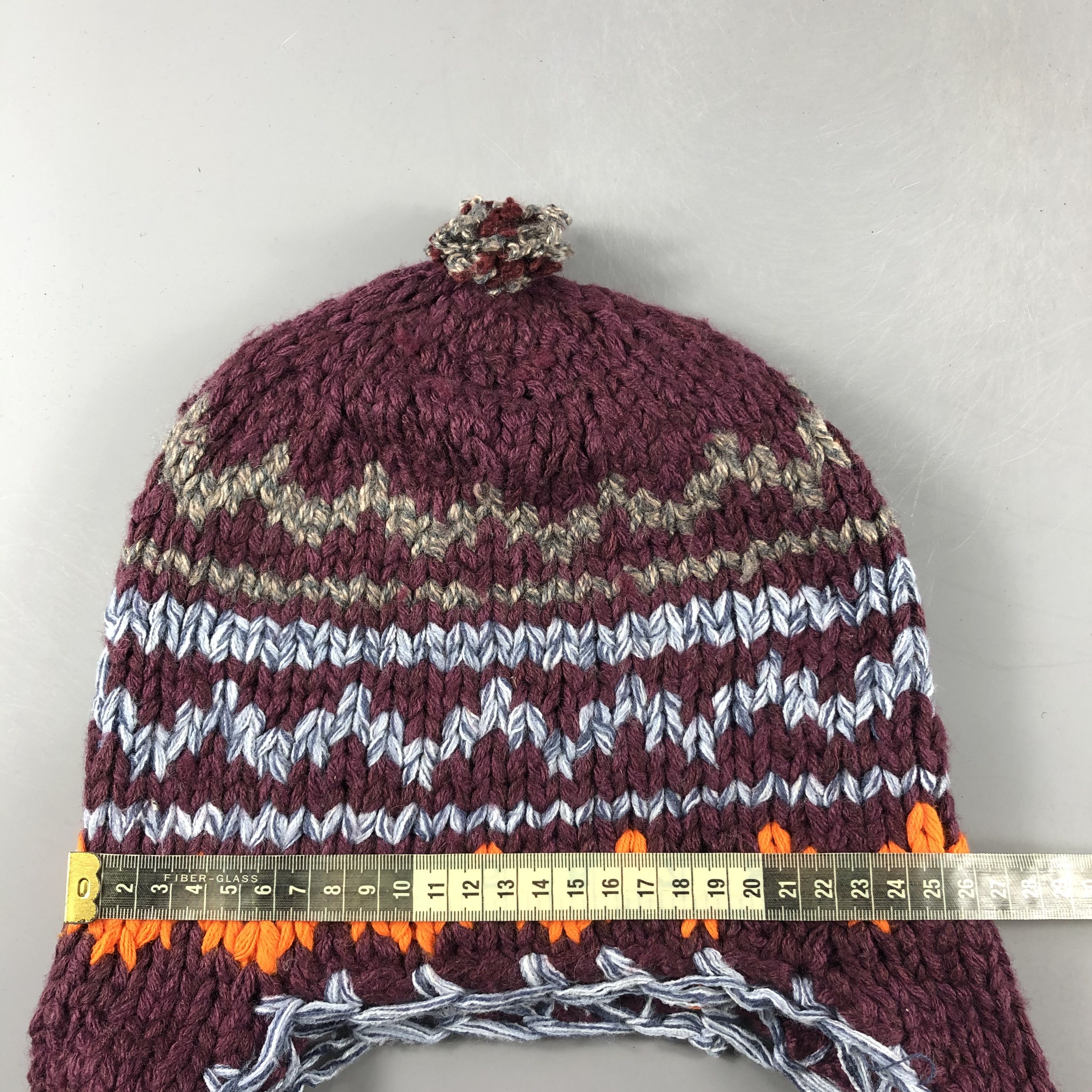 Japanese Brand × Vintage Ear Flap Hat Fair Isle Beanie Snow Hat Snow Cap -D423 Size ONE SIZE - 4 Thumbnail