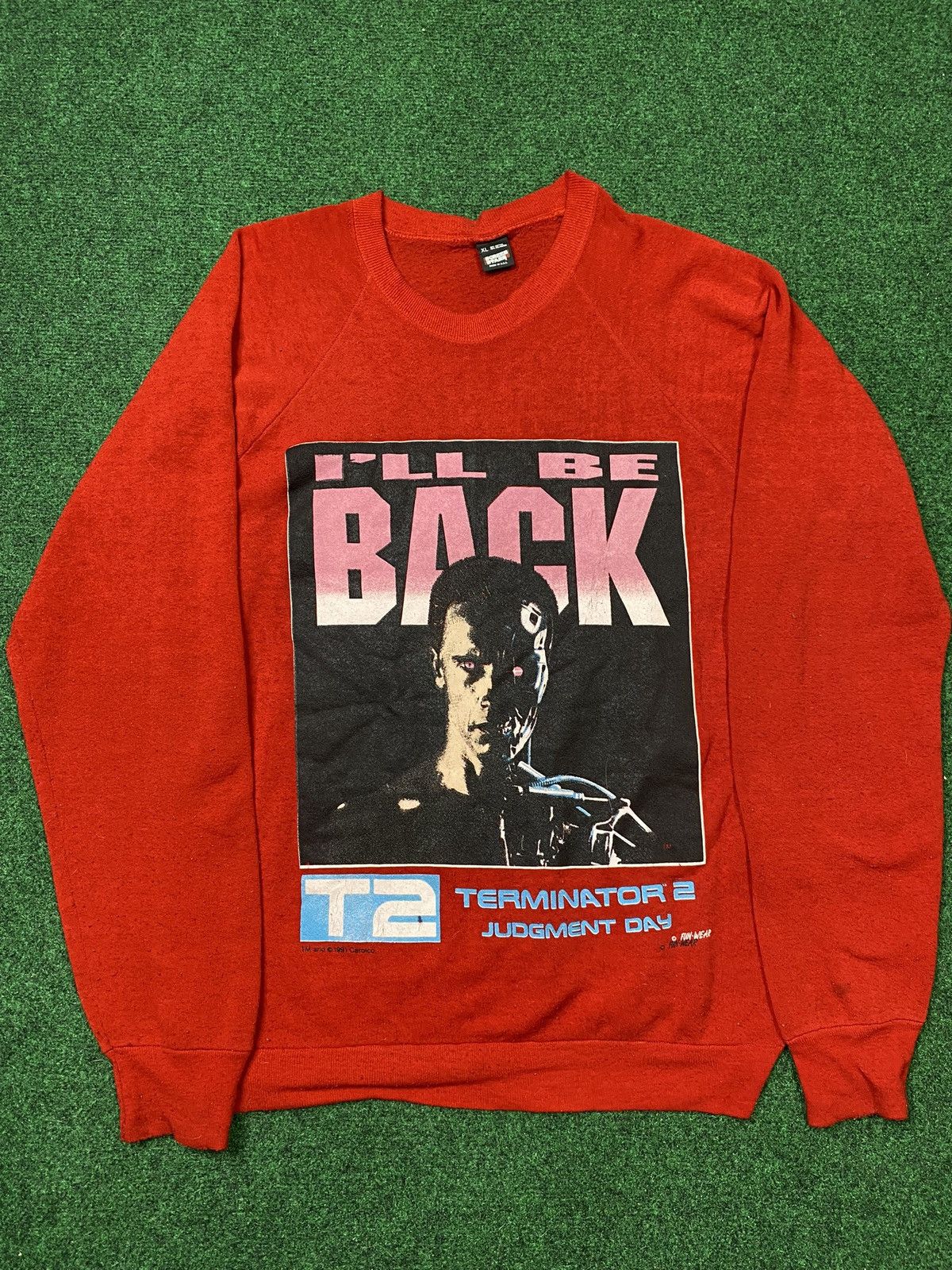 Vintage 1991 Terminator T2 Movie Crewneck Sweatshirt Large