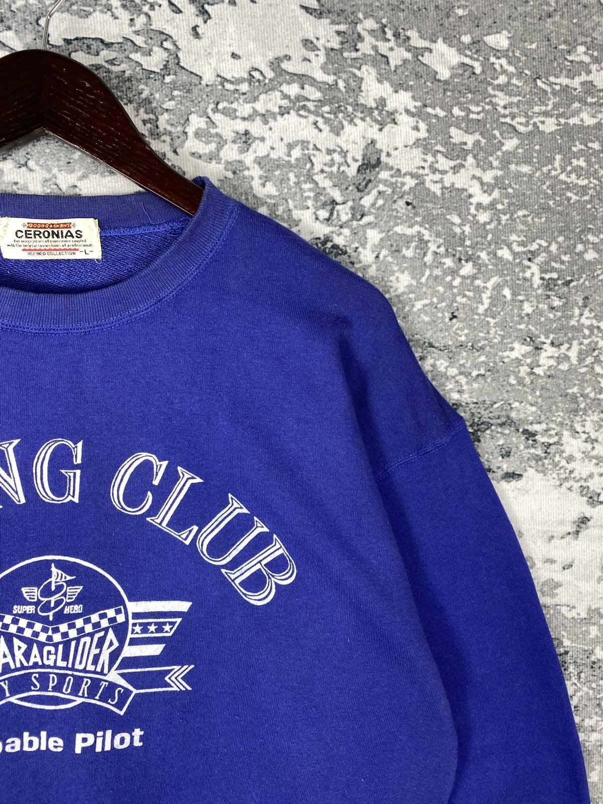Designer Vintage Ceronias Flying Club Crewneck Sweatshirts Size US L / EU 52-54 / 3 - 3 Thumbnail