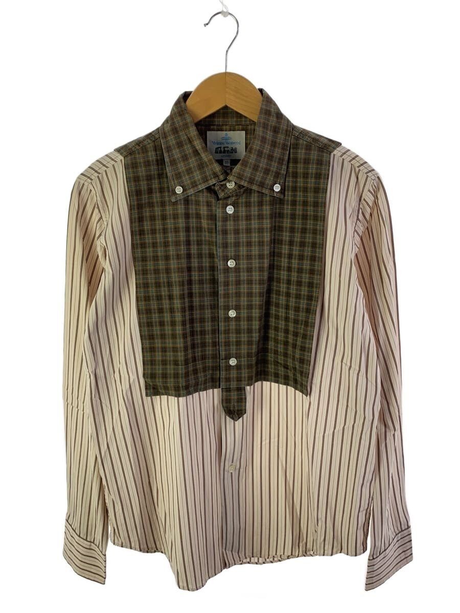Reconstructed Panel Striped Button Shirt