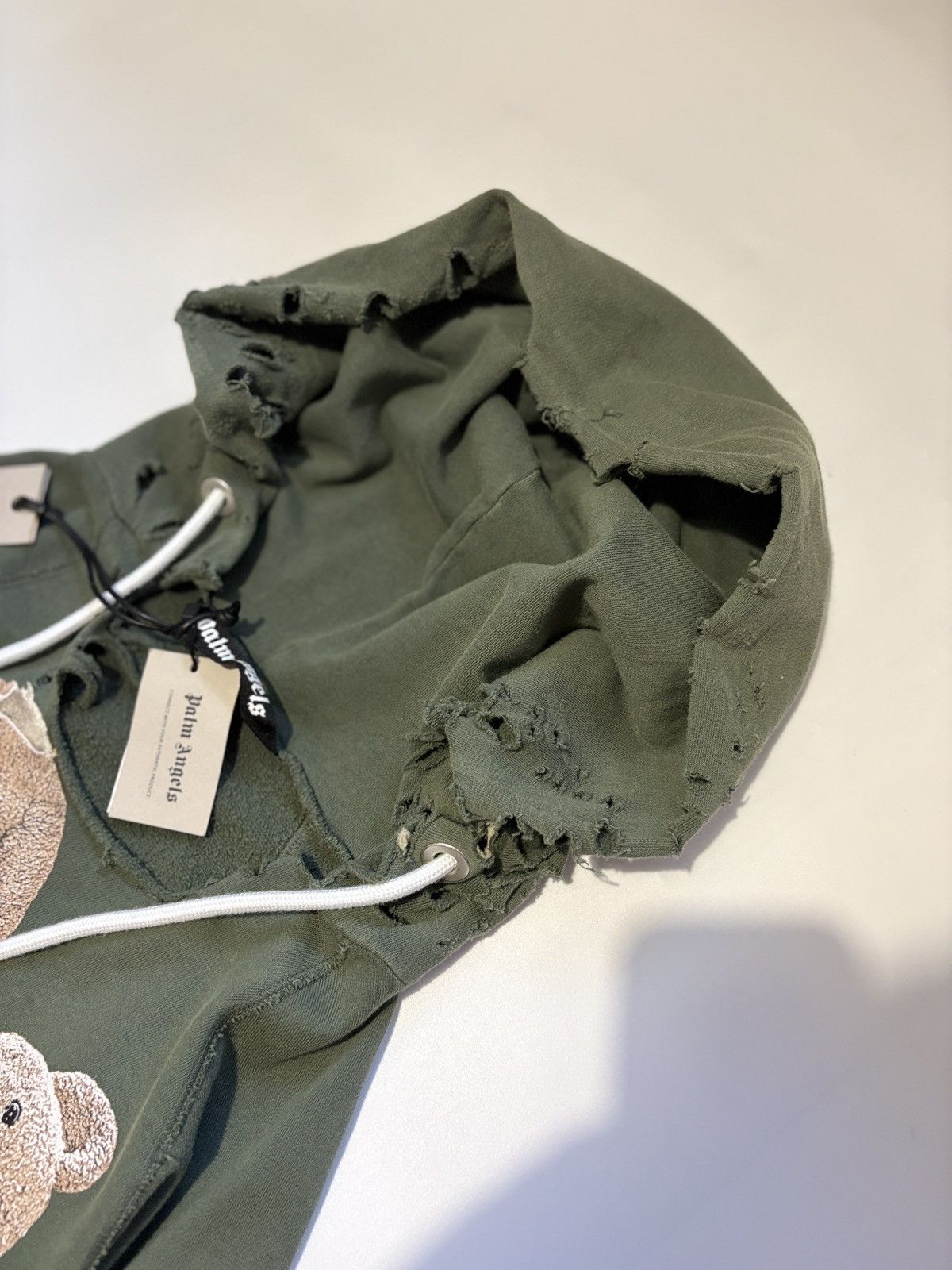 Palm Angels Palm Angels Trashed Distressed Bear Hoodie Size US M / EU 48-50 / 2 - 4 Thumbnail