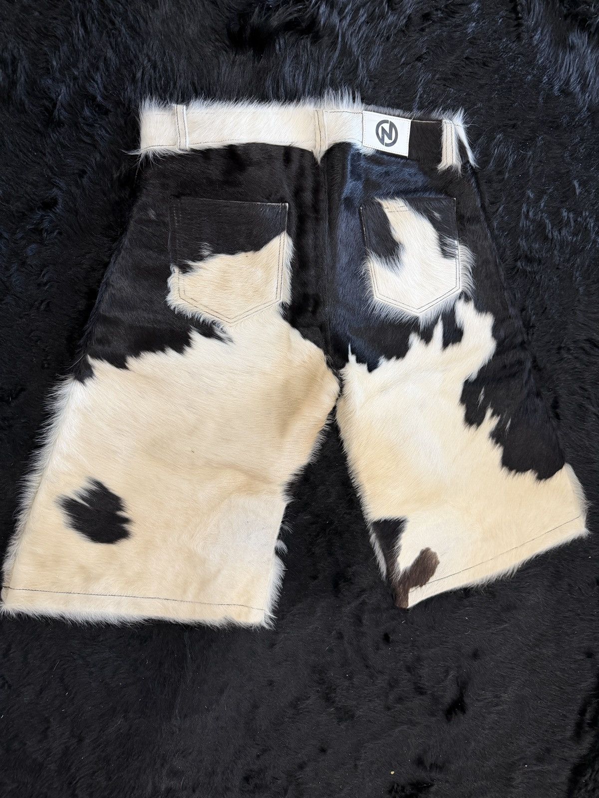 NYRVA Cowhide Flared Shorts NYRVA Size US 34 / EU 50 - 3 Thumbnail
