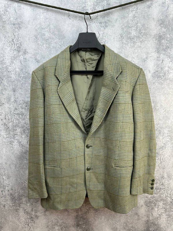 Giorgio Armani Giorgio Armani Le Collezioni Wool Plaid Tailored Blazer Size 54R - 1 Thumbnail