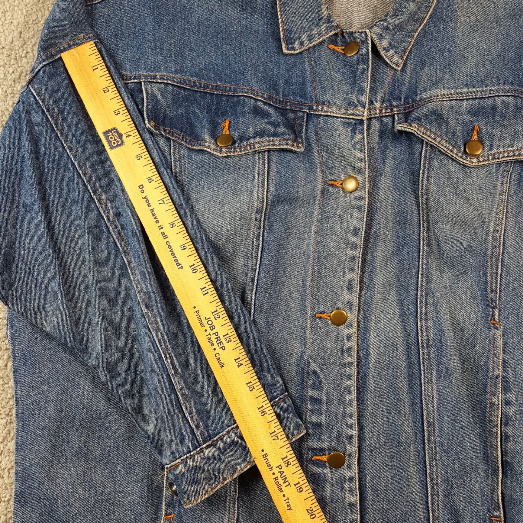 Denime VINTAGE Women's Small Denim Jacket Casual Western Grunge Biker 80s Y2K Cotton Blue Size 28" / US 6 / IT 42 - 6 Thumbnail