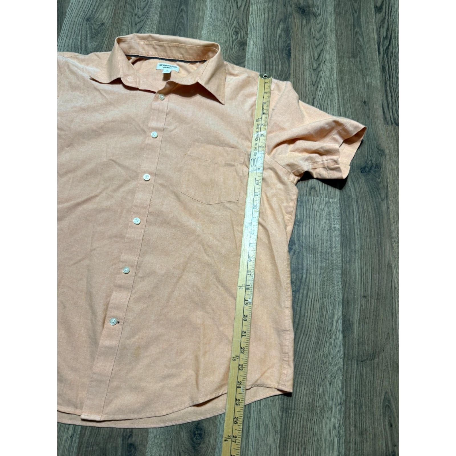 Vintage St. John's Bay Shirt Mens Large Orange Short Sleeve Button Up Shirt Size US L / EU 52-54 / 3 - 7 Thumbnail