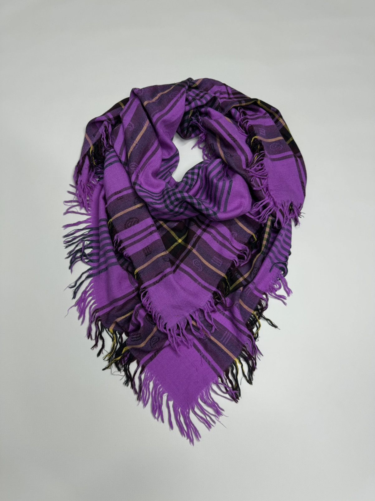 Etro Etro Wool Silk Scarf Paisley Plaid Wrap Boho Luxury Archive Size ONE SIZE - 5 Thumbnail