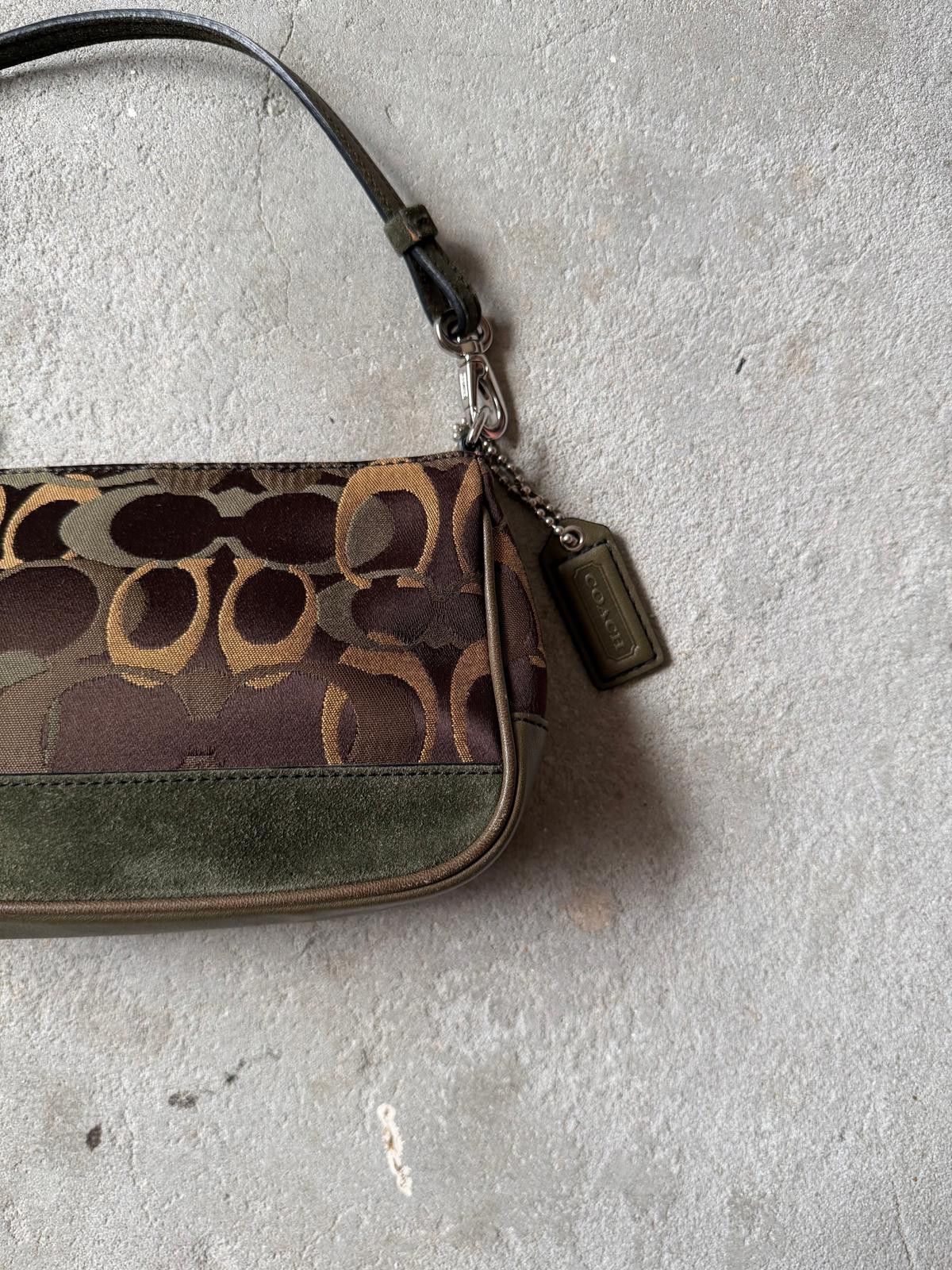 Coach Coach Y2K Demi Suede Shoulder Bag Green/Brown Size ONE SIZE - 5 Thumbnail
