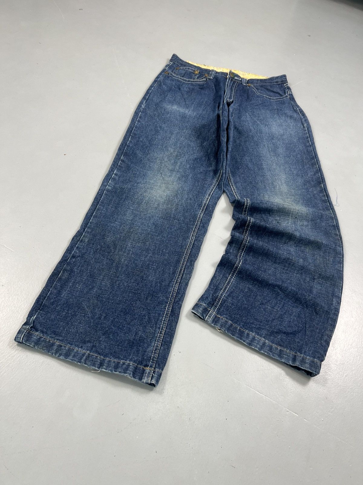 Southpole Vintage raw jeans thread embroidered denim Size US 32 / EU 48 - 2 Thumbnail