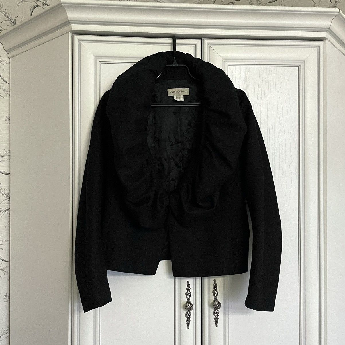 Dries Van Noten 🔥Archive Dries Van Noten Puffer Collar Wool Jacket Size L / US 10 / IT 46 - 1 Thumbnail