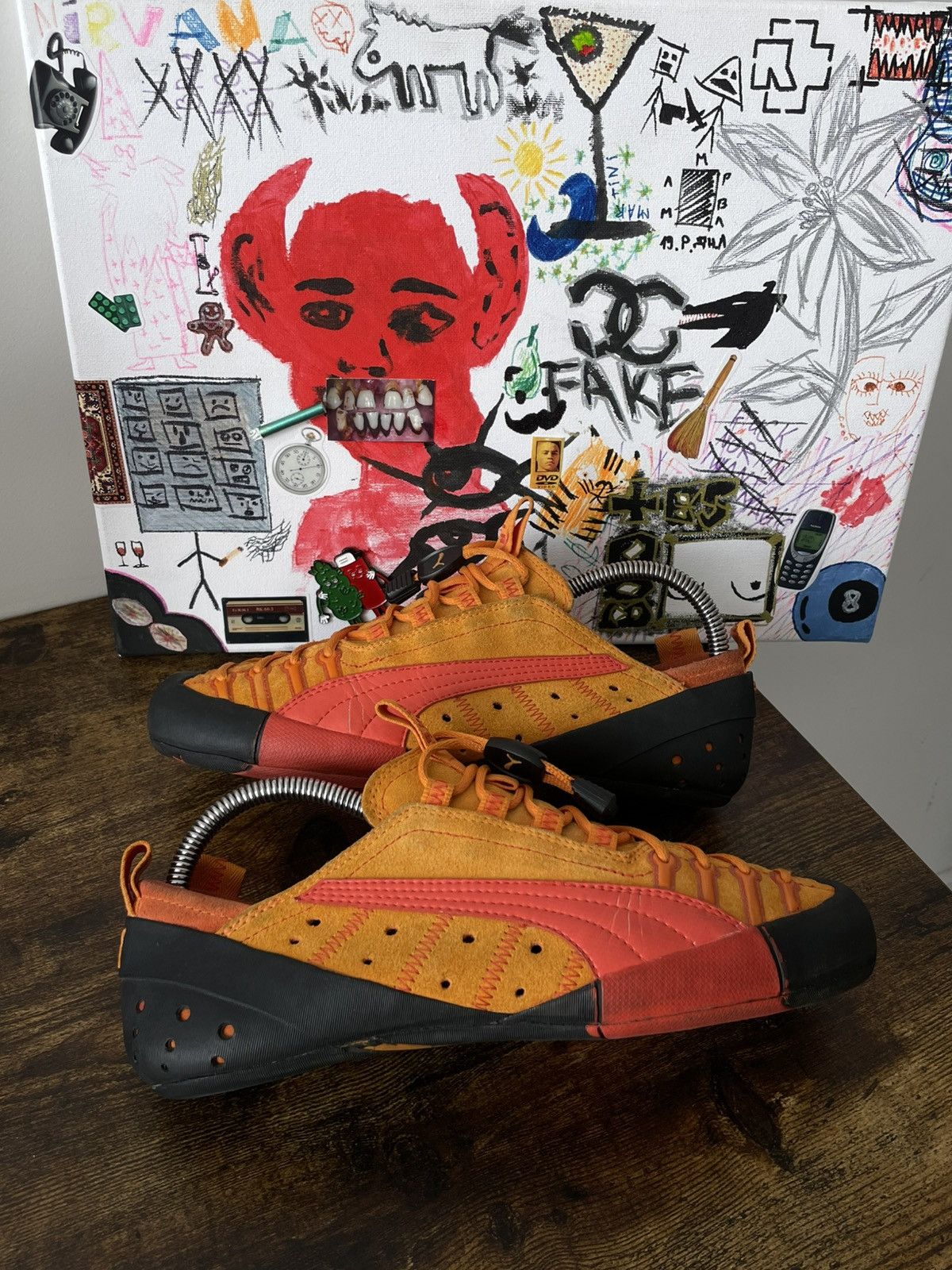 Puma Archive 00’s Puma Scrill Shoes Y2K Orange Japanese Style Size US 9 / IT 39 - 1 Thumbnail