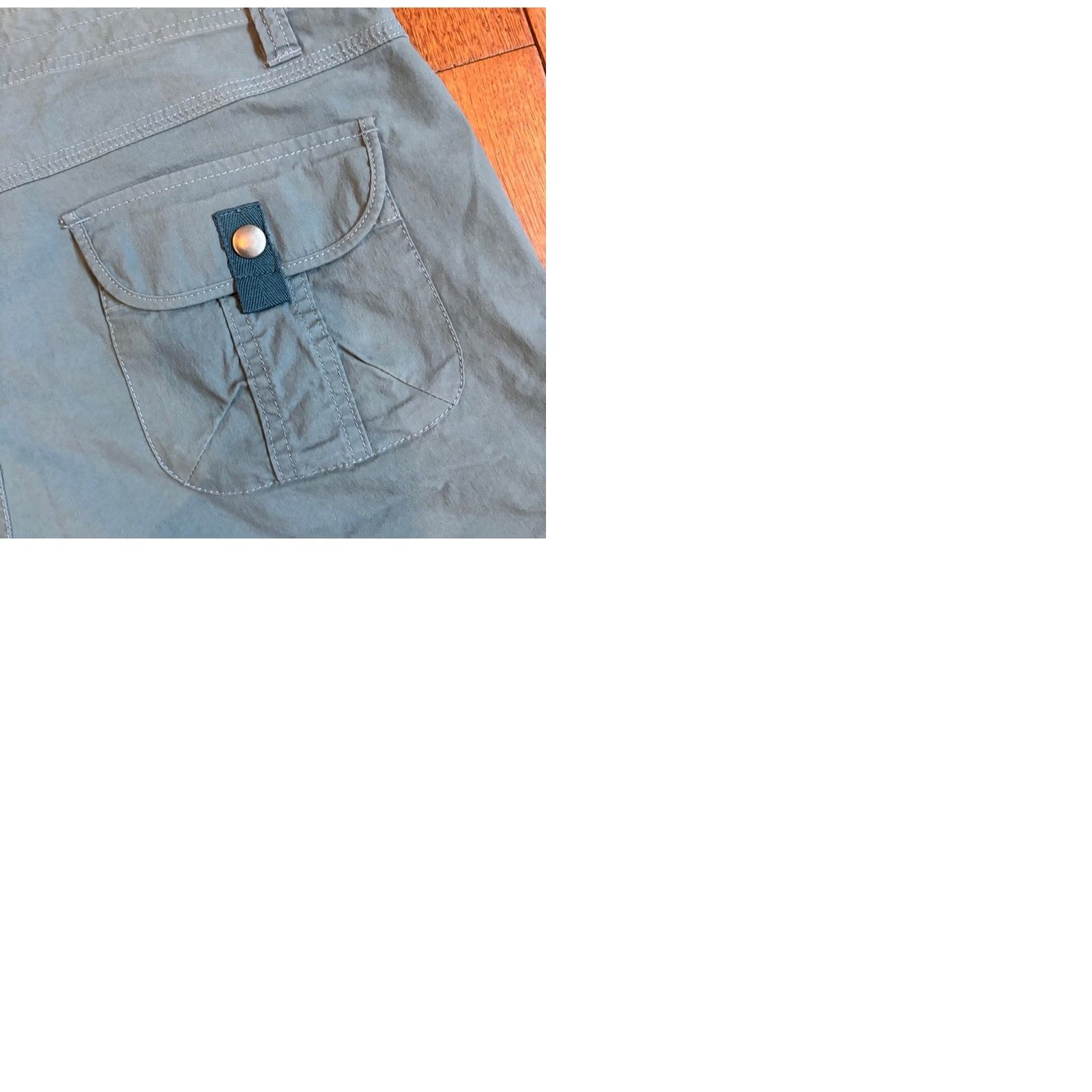 Vintage Kuhl Womens Splash Cargo Hiking Shorts Blue Cotton Stretch Size 8 10" inseam Size 30" / US 8 / IT 44 - 9 Thumbnail