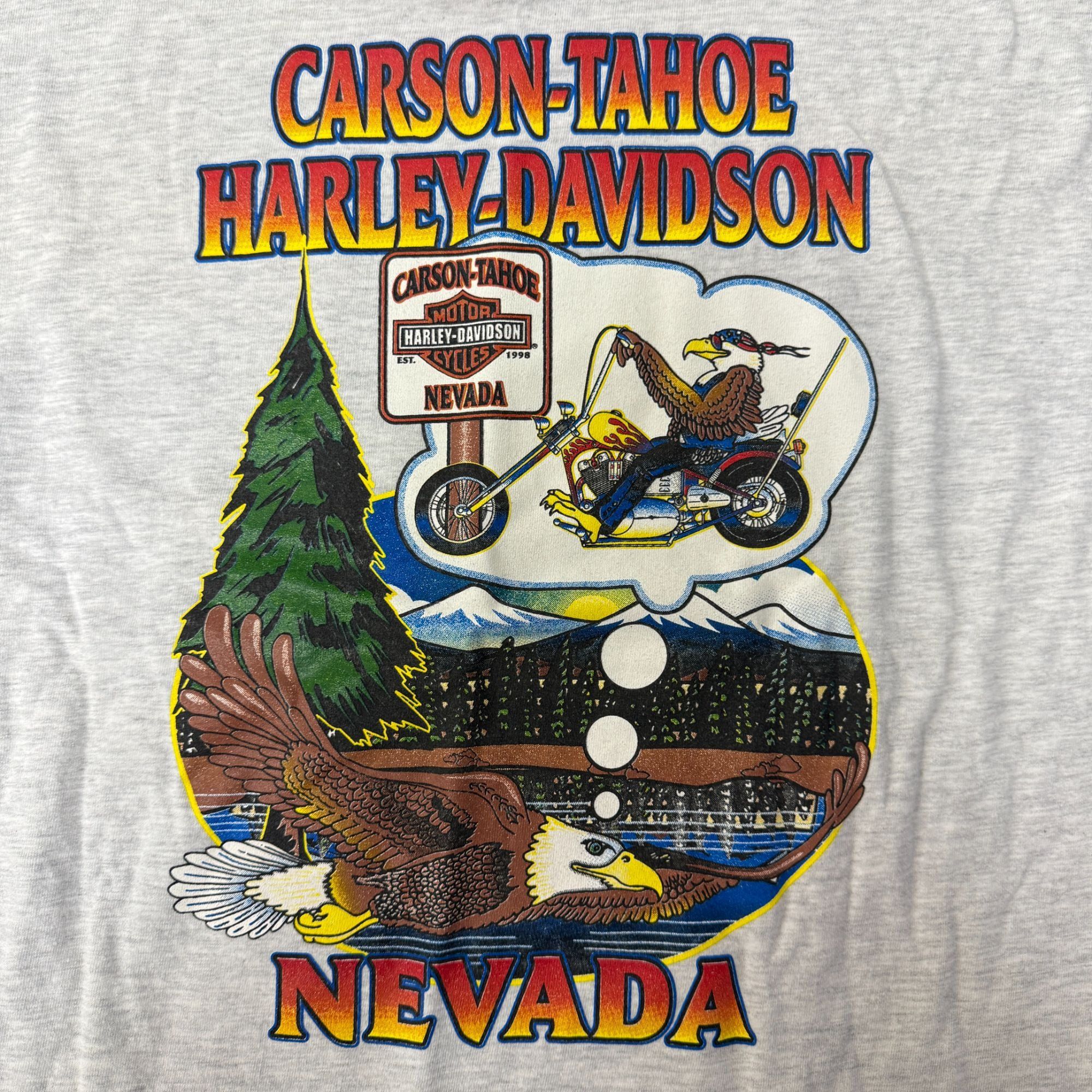 Hanes Harley Davidson Heather Nevada Motorcycle EAGLE CRUSIN Biker Size US L / EU 52-54 / 3 - 2 Thumbnail