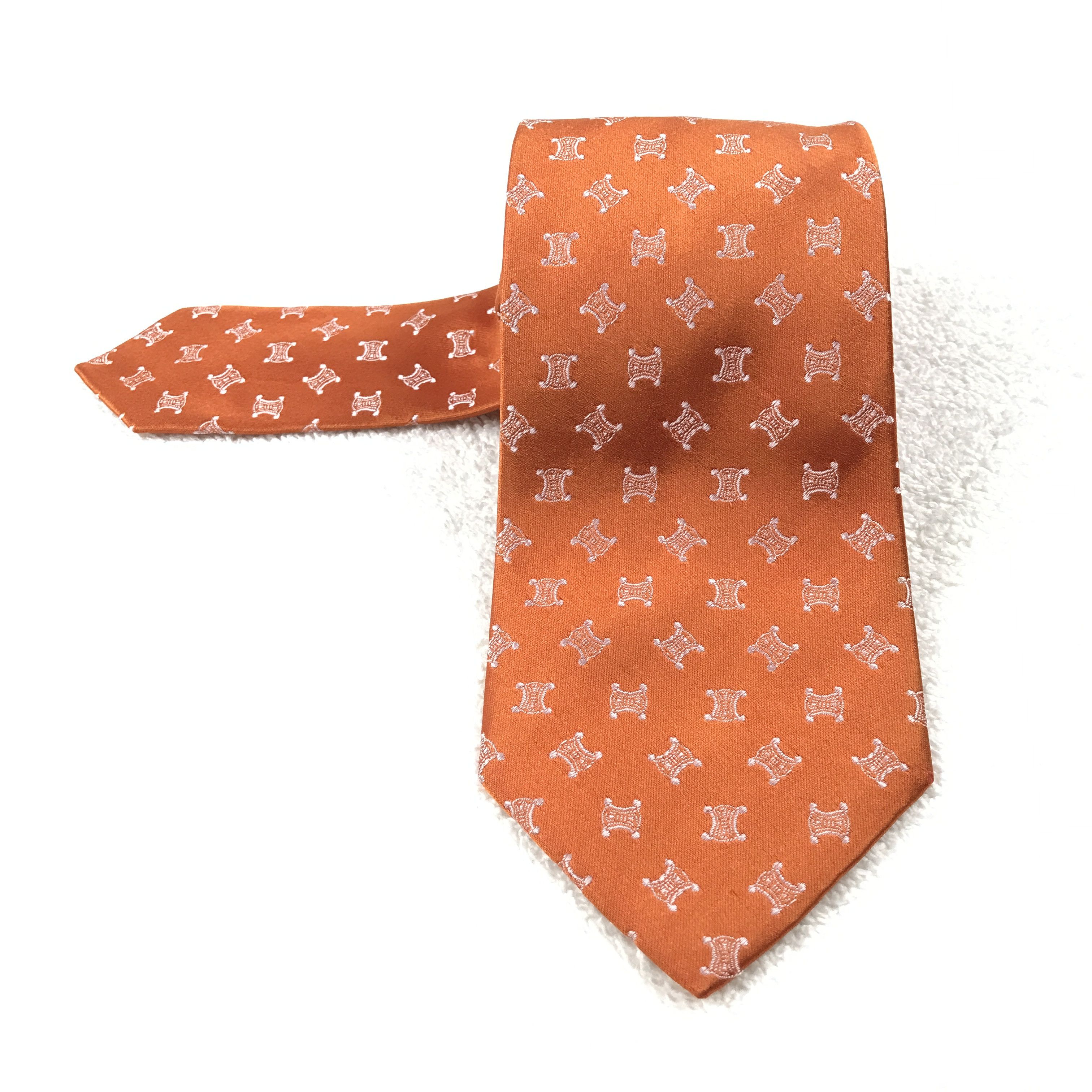 Vintage Celine Monogram Silk Necktie