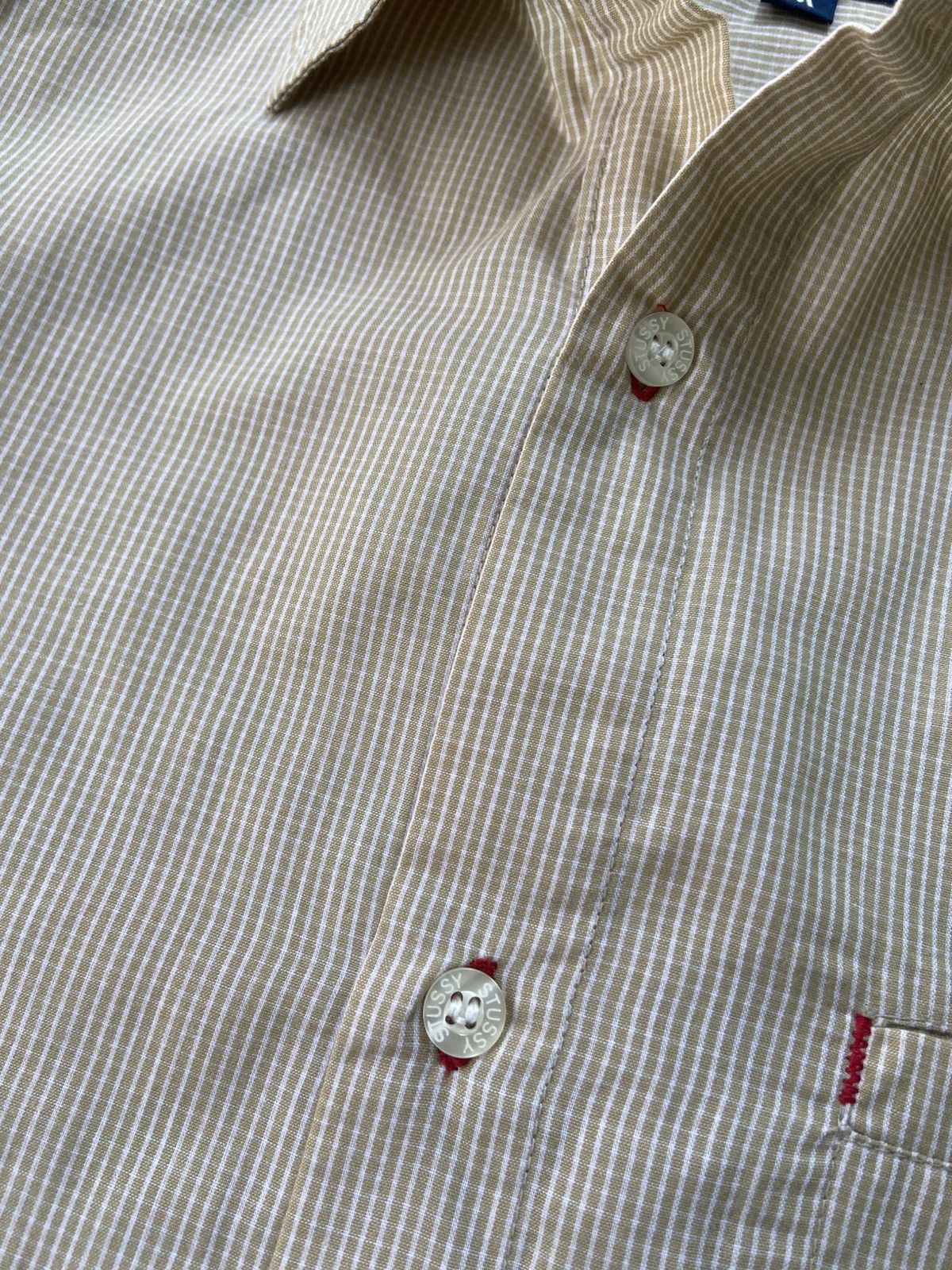 Vintage 90's Vintage Stussy Japan plaid logo shirt Size US L / EU 52-54 / 3 - 4 Thumbnail