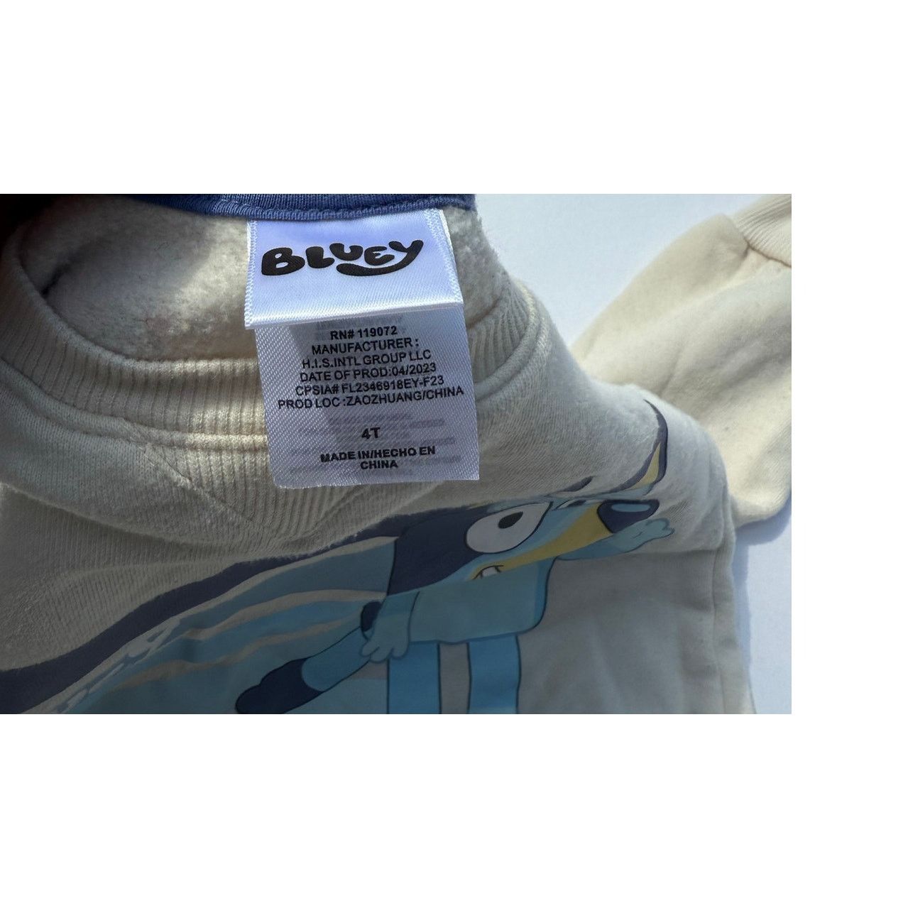 Other Kids Bluey Sweatshirt 4T Size US XS / EU 42 / 0 - 2 Thumbnail