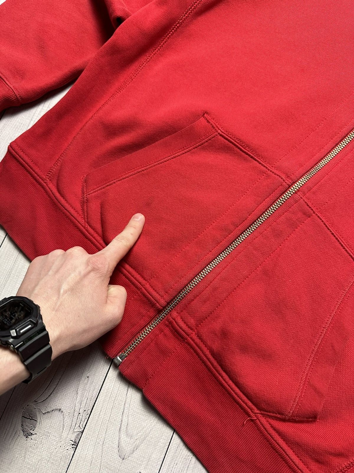 Polo Ralph Lauren × Vintage Vintage Polo Ralph Lauren zip hoodie logo size L red Size US L / EU 52-54 / 3 - 3 Thumbnail