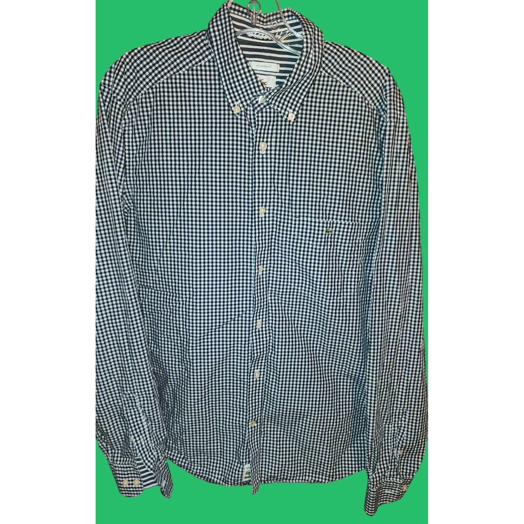 Lacoste Lacoste Medium Mens Long Sleeve Button Down Shirt SfPf Home Size US M / EU 48-50 / 2 - 1 Thumbnail