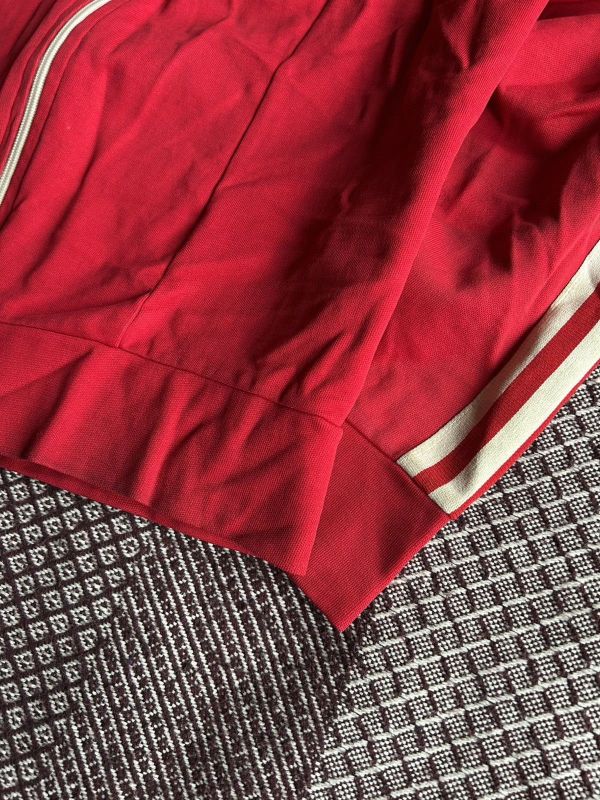 Adidas × Vintage Vintage 90s Adidas Zip Up Hoodie Red Y2K Streetwear Style Size US S / EU 44-46 / 1 - 4 Thumbnail