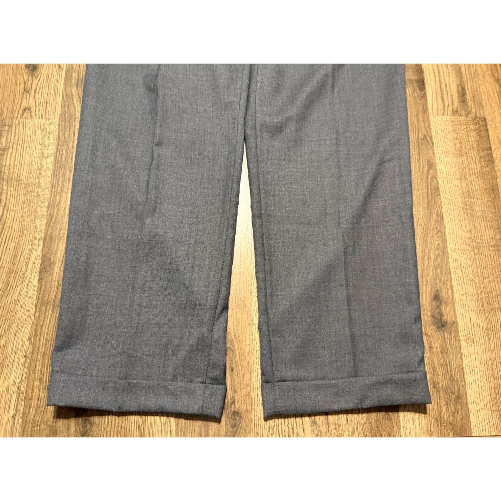 Vintage Louis Raphael Tailored Pants Women's Size 4 Gray Pleated Dress Pants Cuffed Size 27" / US 4 / IT 40 - 3 Thumbnail
