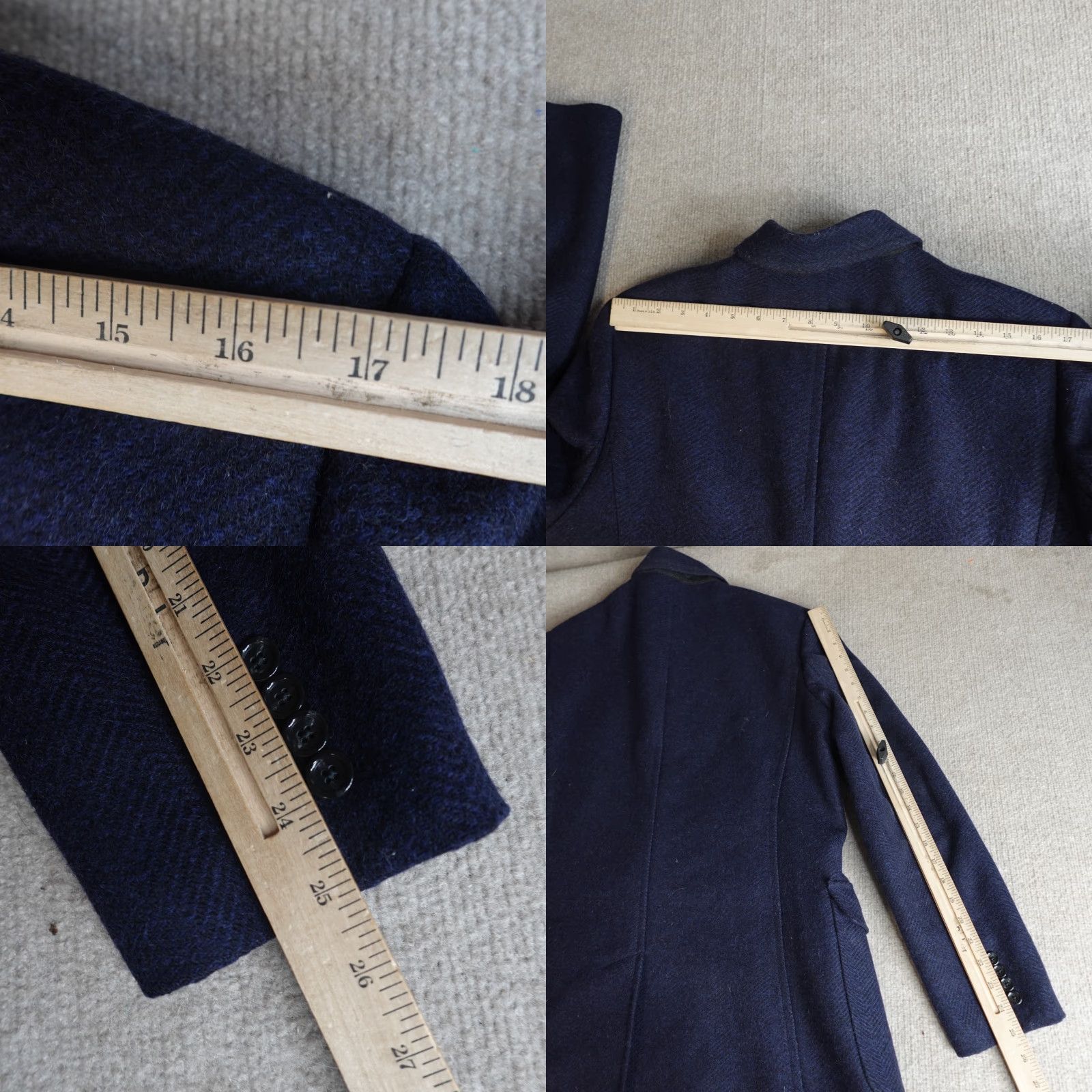 J.Crew J.Crew Mens Topcoat 40R Blue Double Breasted Wool Overcoat Long Coat Holiday Fall Winter Mens” Size US L / EU 52-54 / 3 - 8 Thumbnail