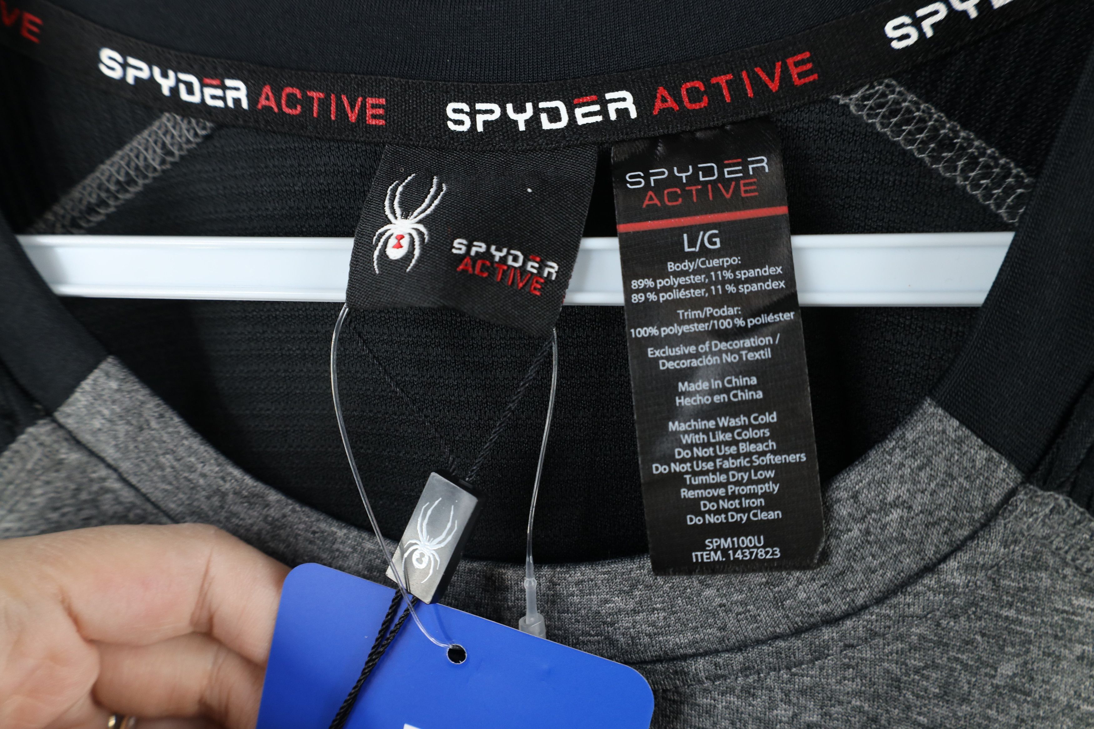 Spyder × Vintage New Spyder Active Performance Long Sleeve T-Shirt Gray Size US L / EU 52-54 / 3 - 7 Thumbnail