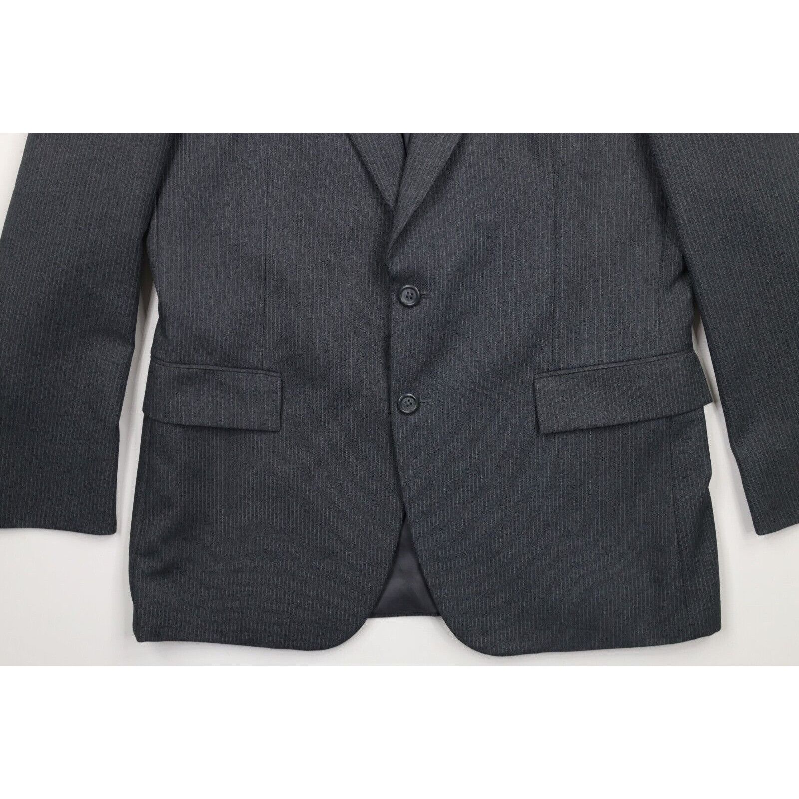 Vintage Vintage 70s Streetwear Wedding 3 Piece Pinstriped Suit Size 42R - 4 Thumbnail