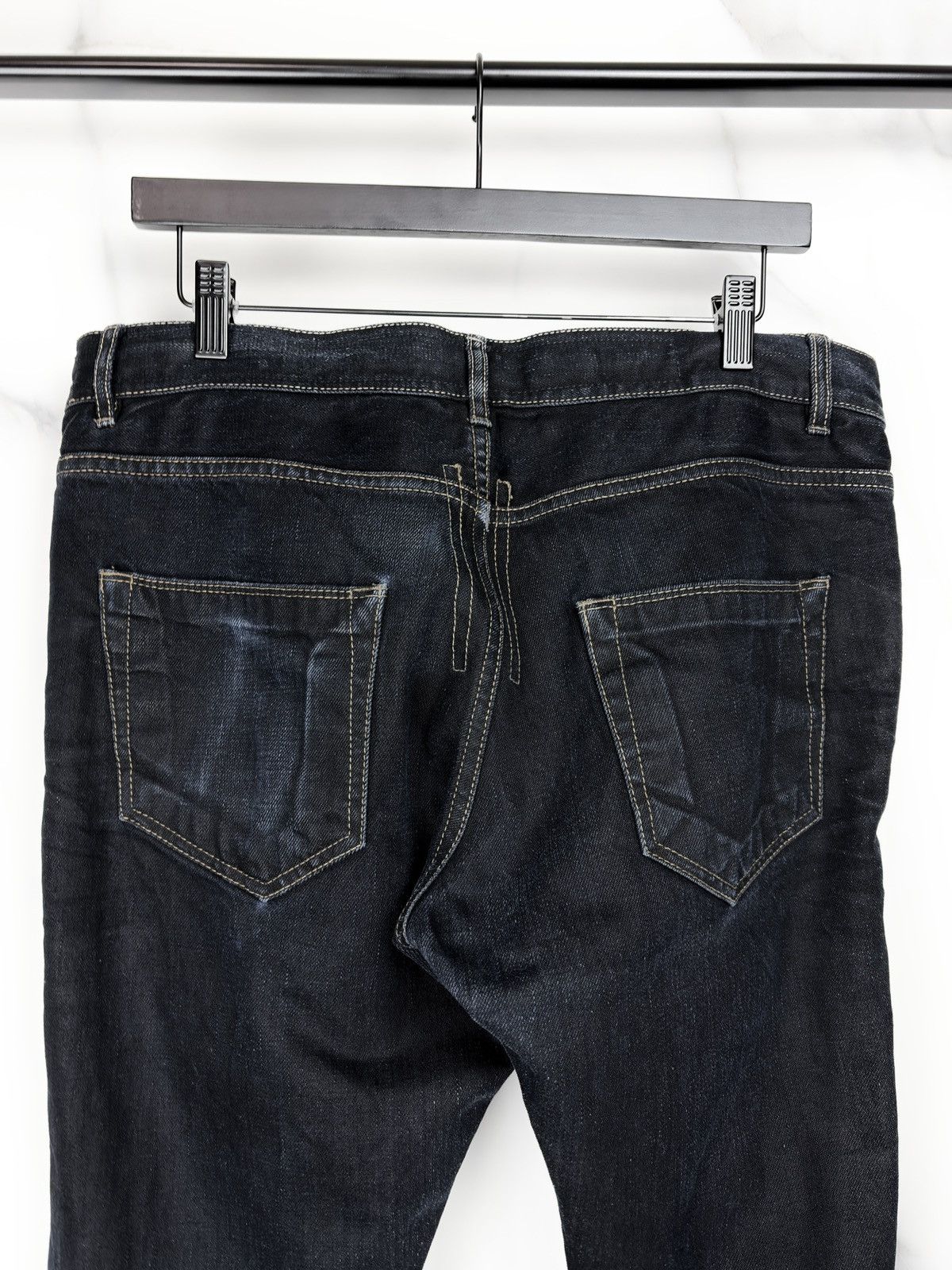 Rick Owens FW10 Rick Owens Black Waxed Coated Detroit Denim Jeans Size US 36 / EU 52 - 4 Thumbnail