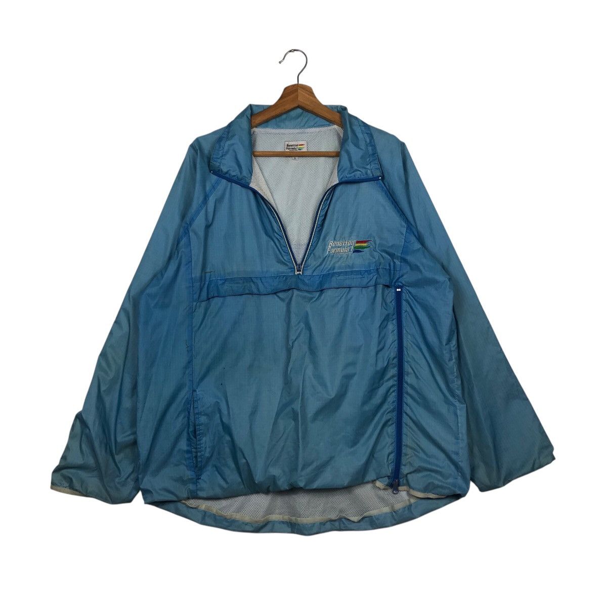 Japanese Brand 📌Vintage Half Zipper Anorak Jacket Benetton Formula 1 Team Size US XL / EU 56 / 4 - 2 Thumbnail