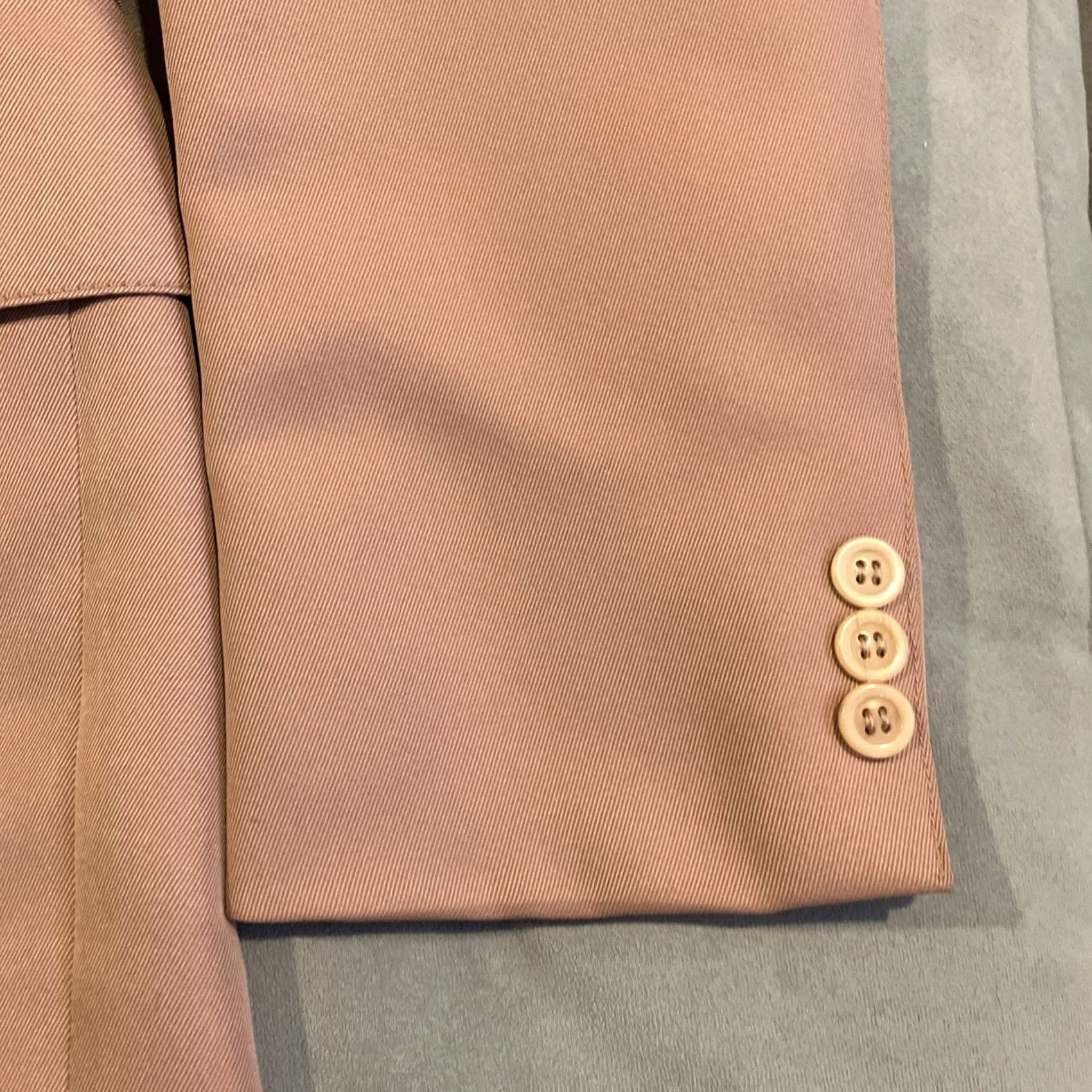 Vintage VINTAGE Le Quadrille Blazer Jacket 40R Beige Mens Regular, Paris/New York/London Sport Coat Swing London Theme 40 Mens Size 40R - 2 Thumbnail
